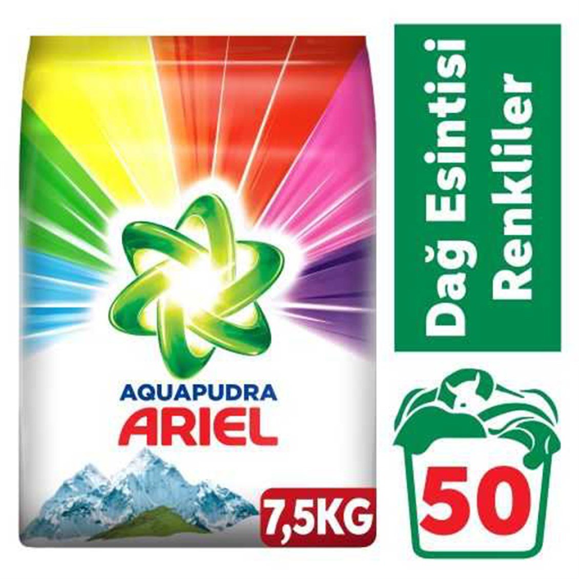 Ariel Aquapudra Renkliler Toz Deterjan 7.5 kg - Onur Market