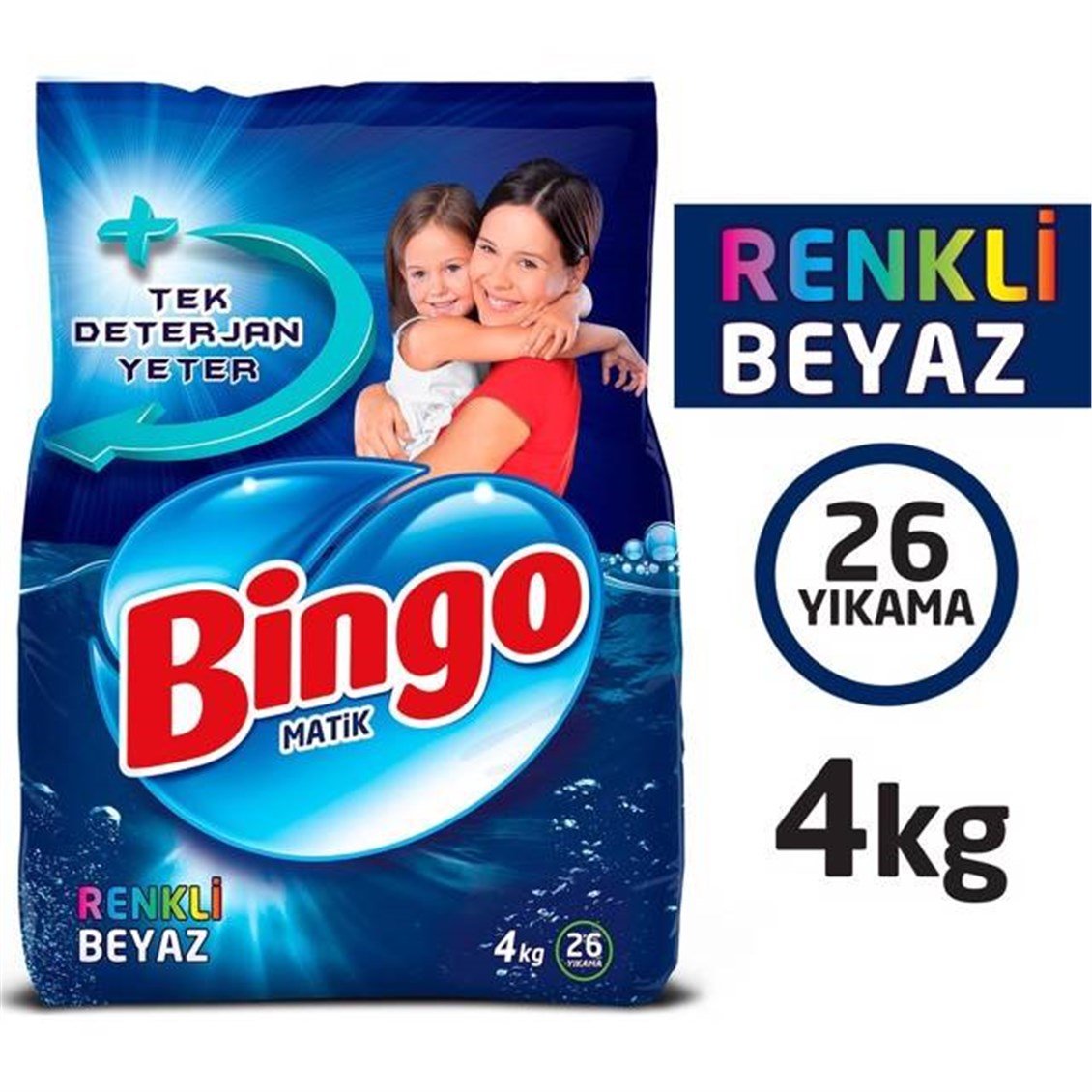 Bingo Matik Renkli & Beyaz 4 kg - Onur Market