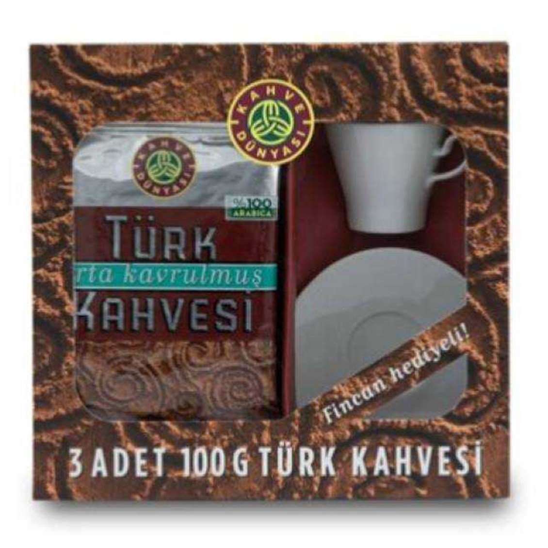 Kahve Dünyası Orta Kavrulmuş Türk Kahvesi 3'lü 100 gr - Onur Market