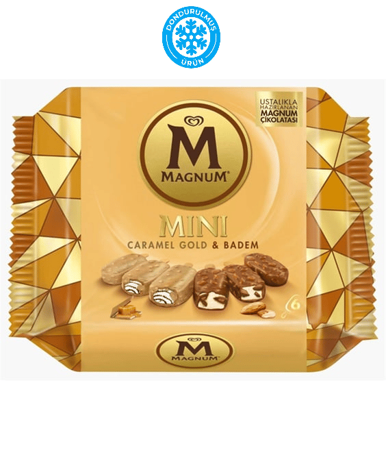 Algida Magnum Mini Karamel Gold - Badem 345 ml - Onur Market
