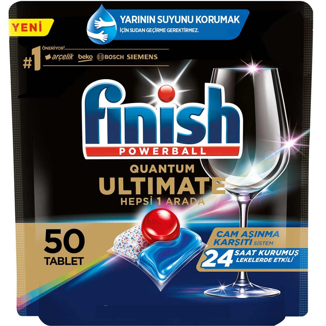 Finish Quantum Ultimate 50 Kapsül Bulaşık Makinesi Deterjanı - Onur Market