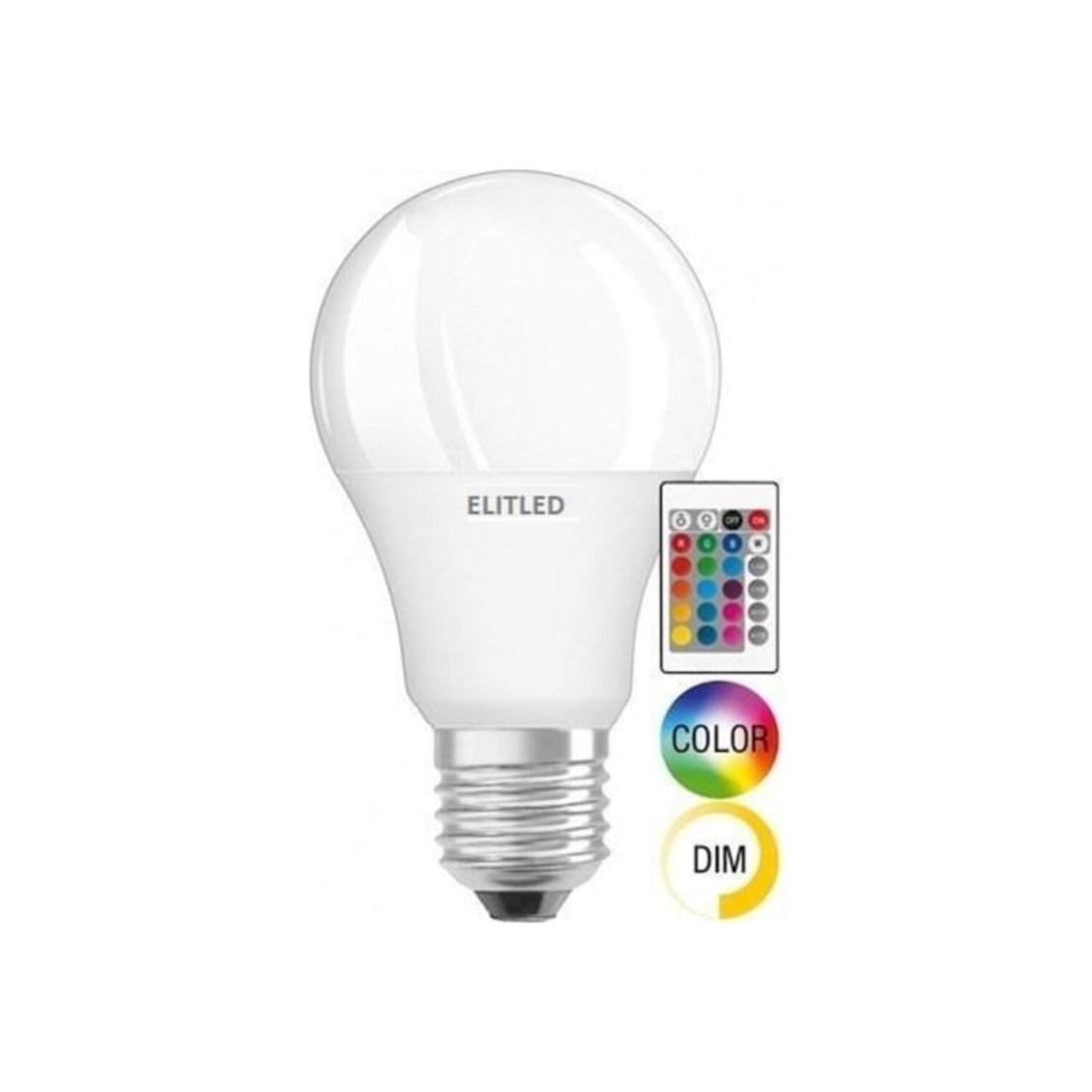 Elitled Renk Değiştiren - LED Ampul - 9W Rgb - Uzaktan Kumandalı LED Ampul  - Onur Market