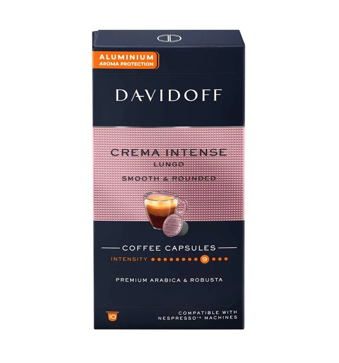 Davidoff Crema Intense Lungo Smooth & Rounded Aluminium Kapsül Kahve 10'lu  55 gr - Onur Market