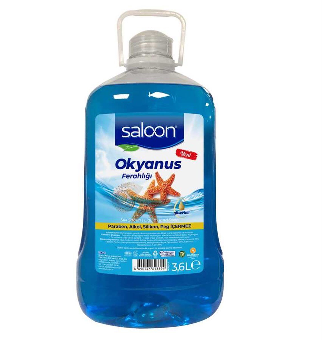 Saloon Sıvı Sabun Okyanus Ferahlığı 3,6 lt - Onur Market