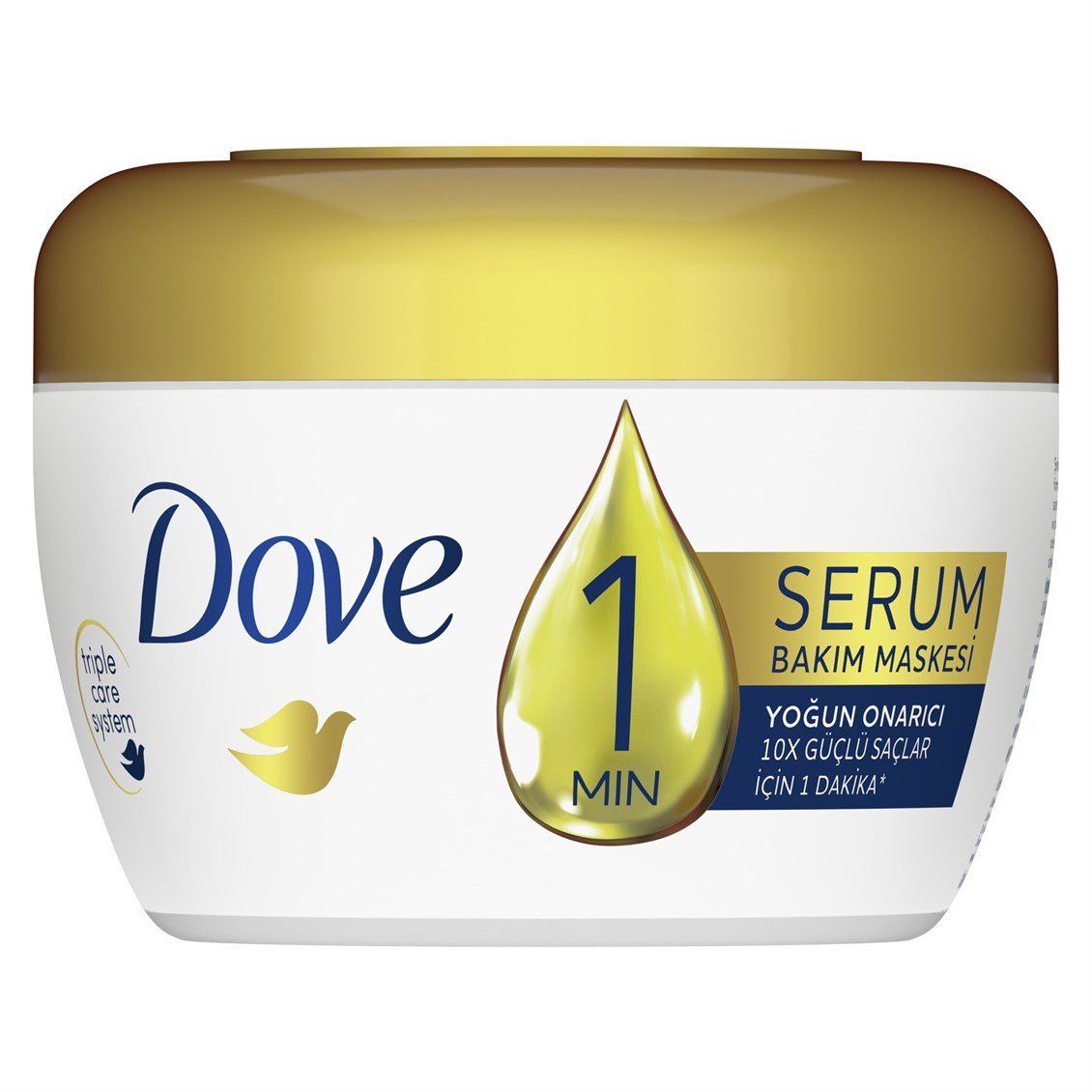 Dove 1 Minute Serum Saç Bakım Maskesi Yoğun Onarıcı 160 ml - Onur Market