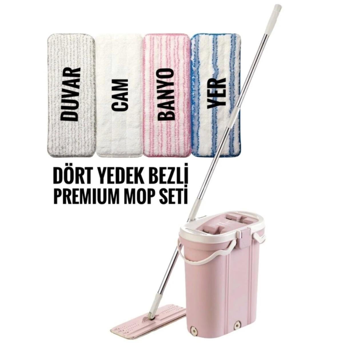 Vip Ahmet Premıum Mop Set + Dörtlü Yedek Bez Vp-500