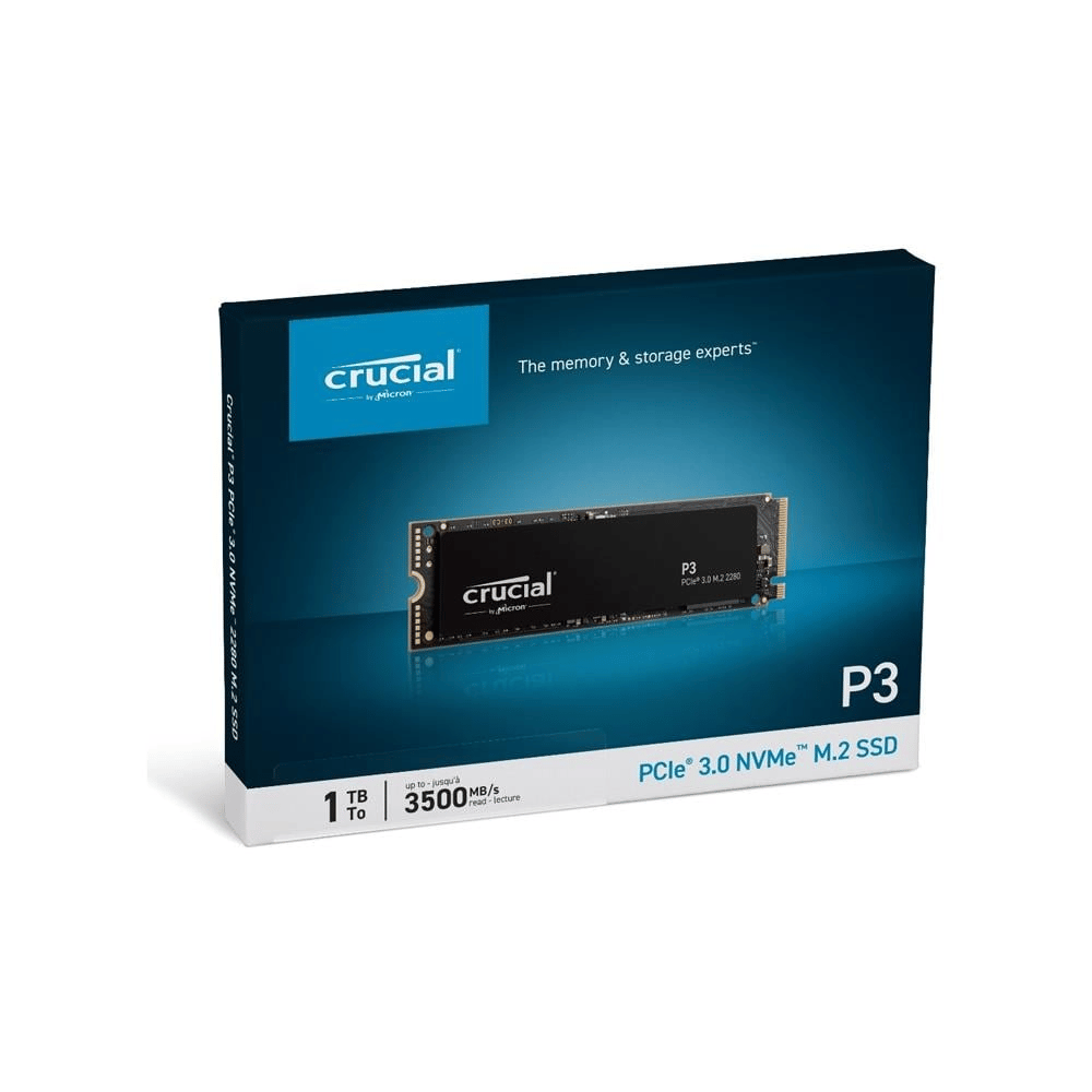 Crucial P3 1TB 3D GEN4 NVMe PCIe M.2 2280 SSD (3500-3000 MB/s