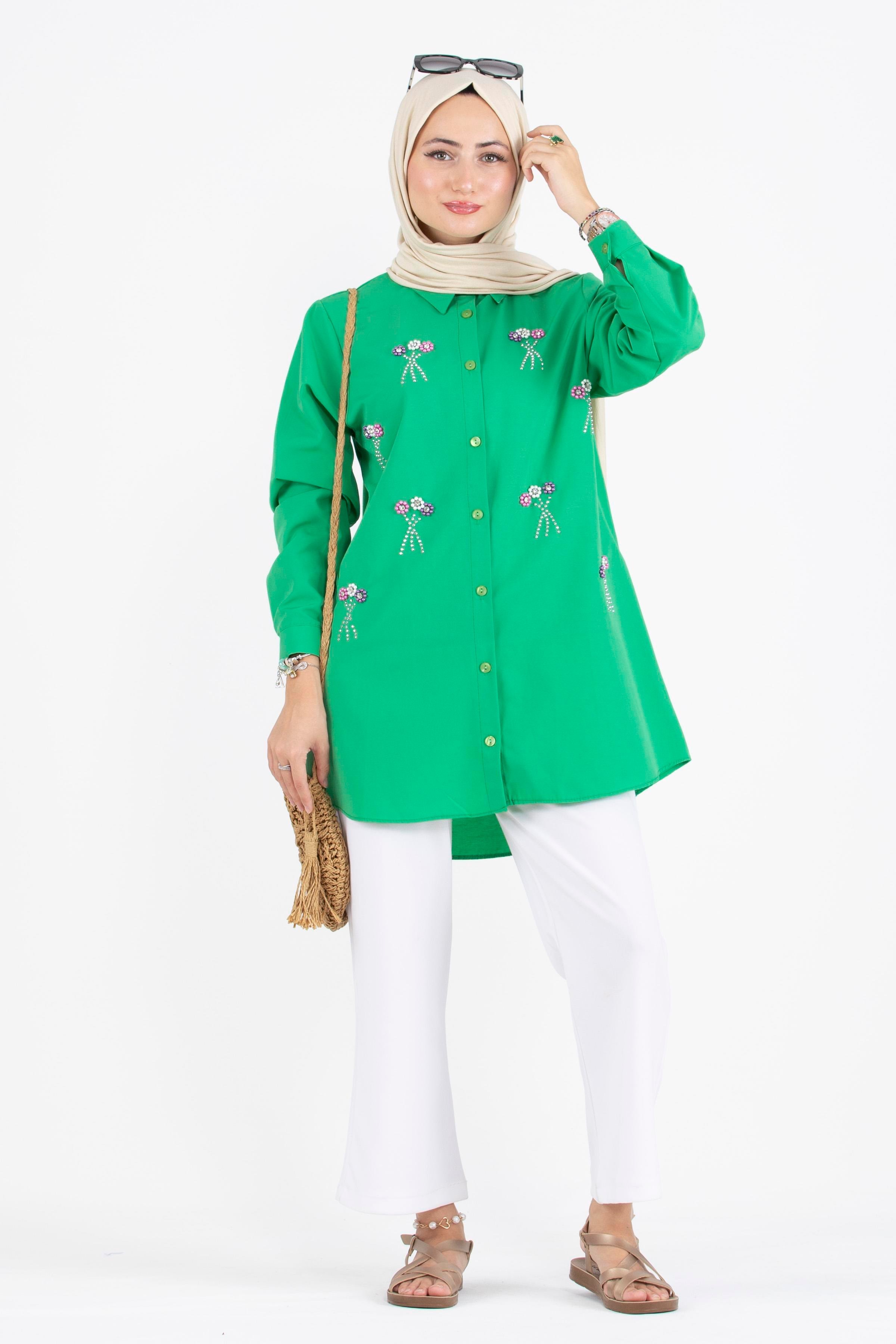 Beaded Tunic-green