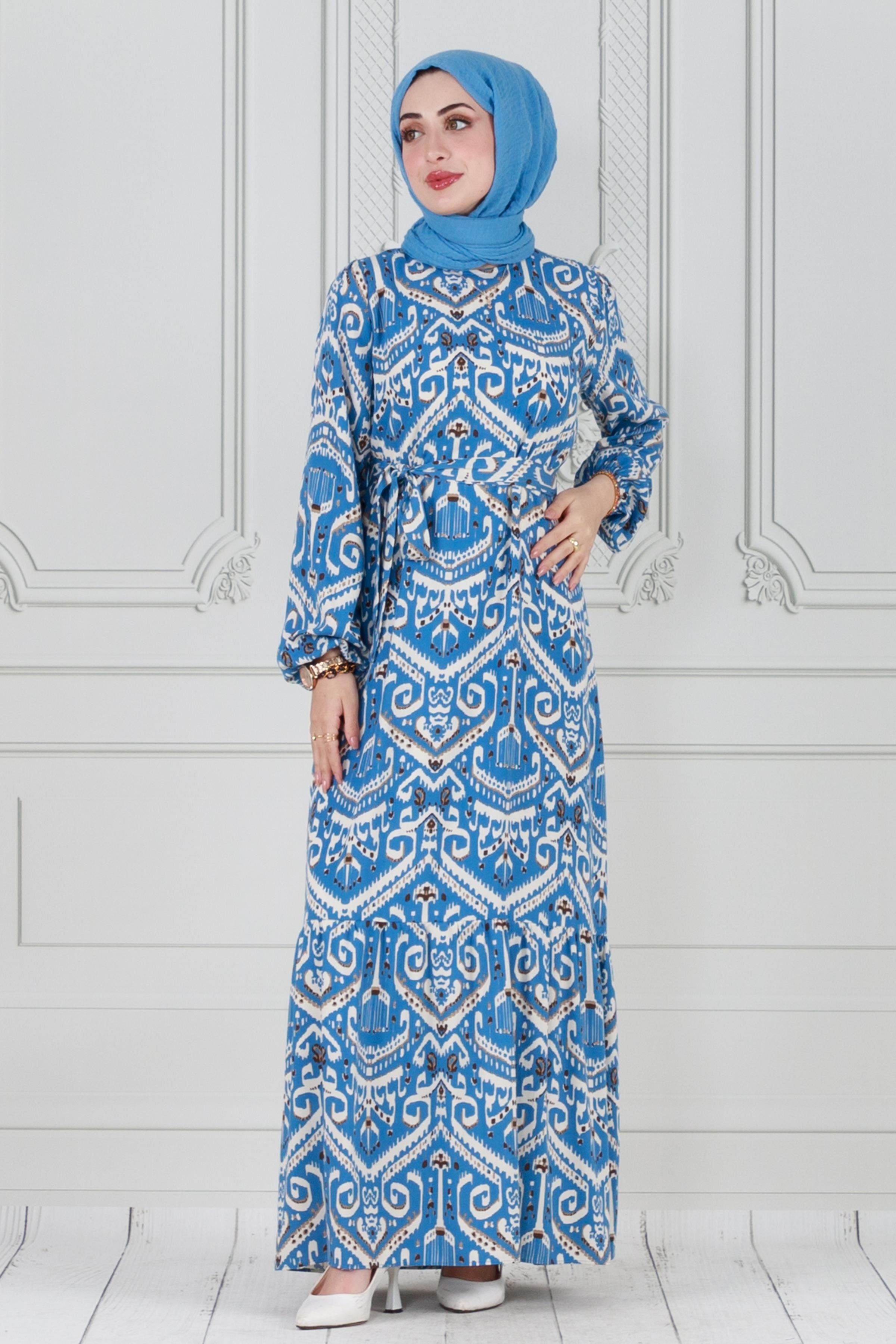 Viscose dress -blue