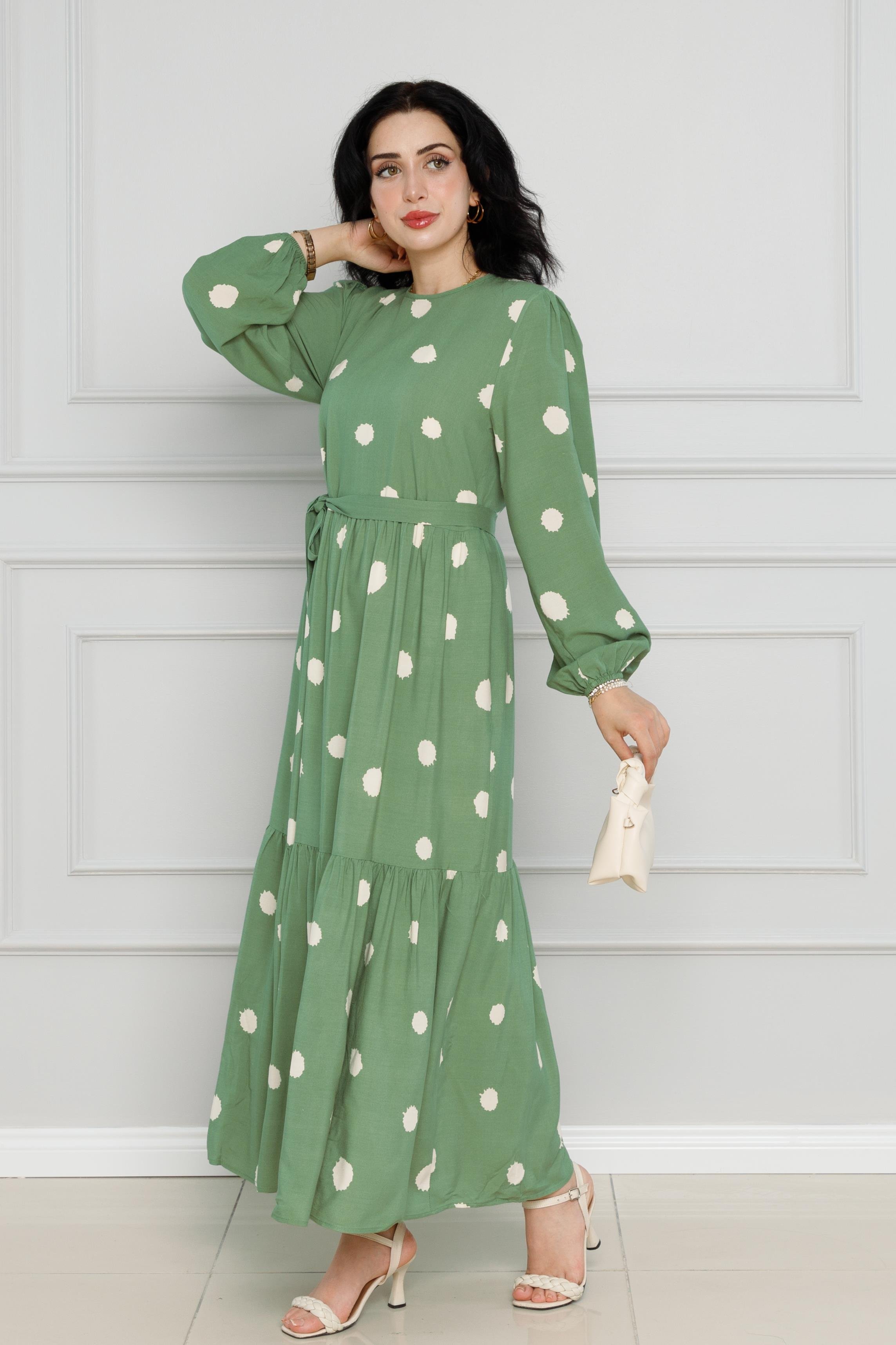 Viscose Dress-Green color