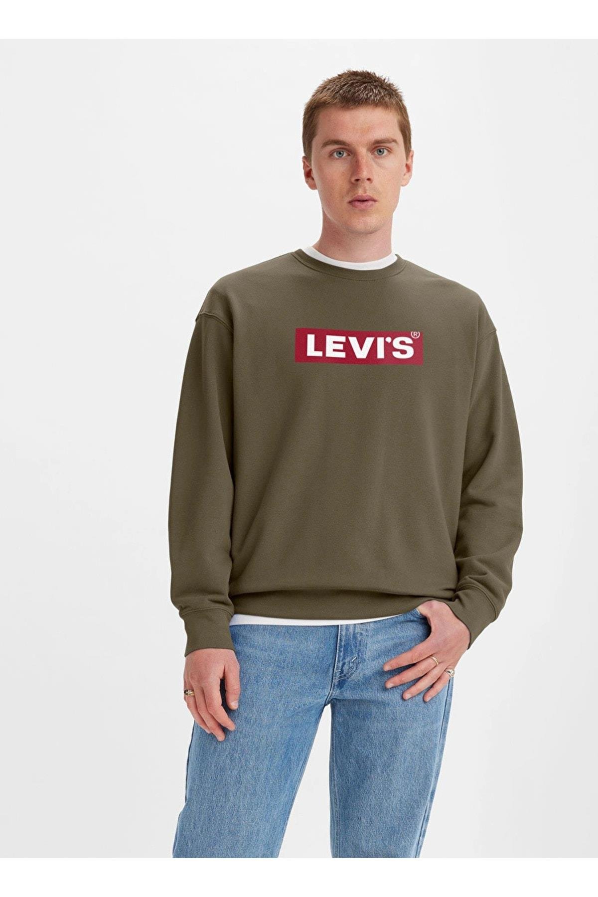 Levi's Erkek Bisiklet Yaka Yeşil Erkek Sweatshirt A2826-0006