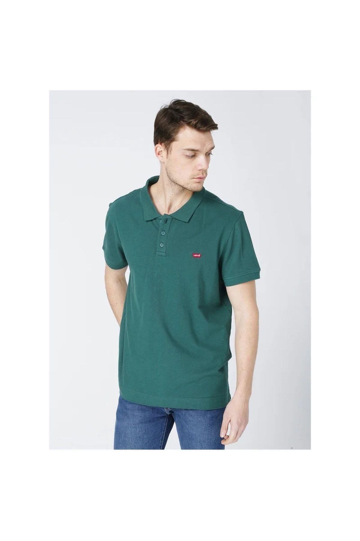 Levi s Erkek Duz Ye il Polo T Shirt A2085 0011