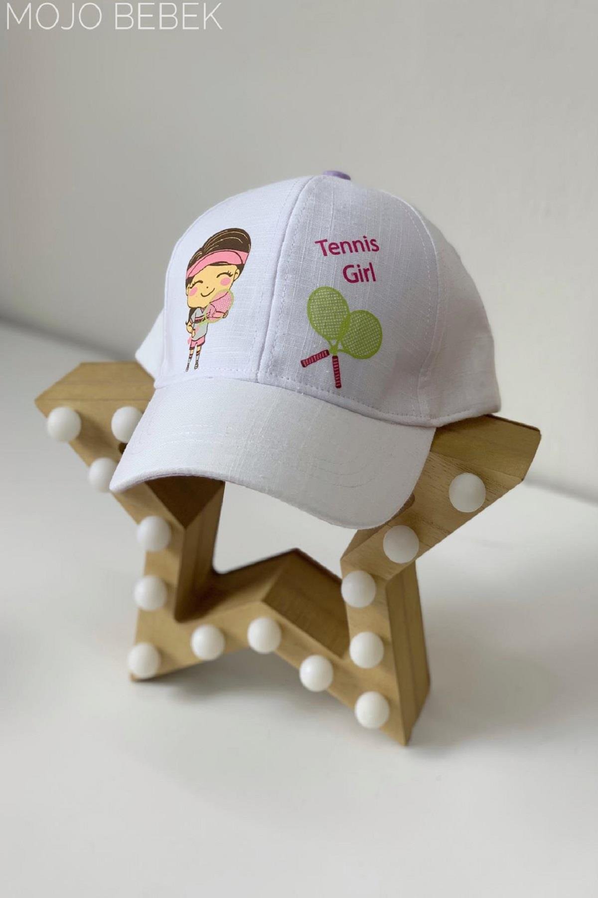 Mojo Kız Çocuk Tennis Girl Kasketli Şapka 120010 Beyaz