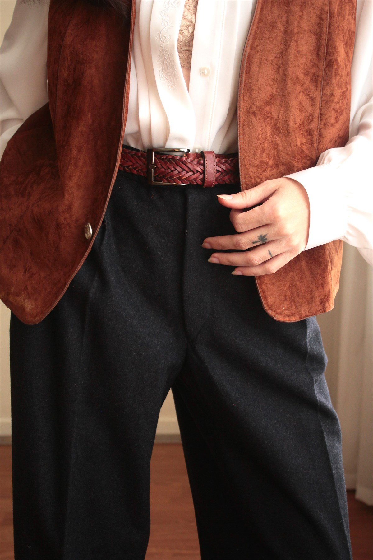 Angelo Litrico %65 Yün Classical Vintage Pantolon