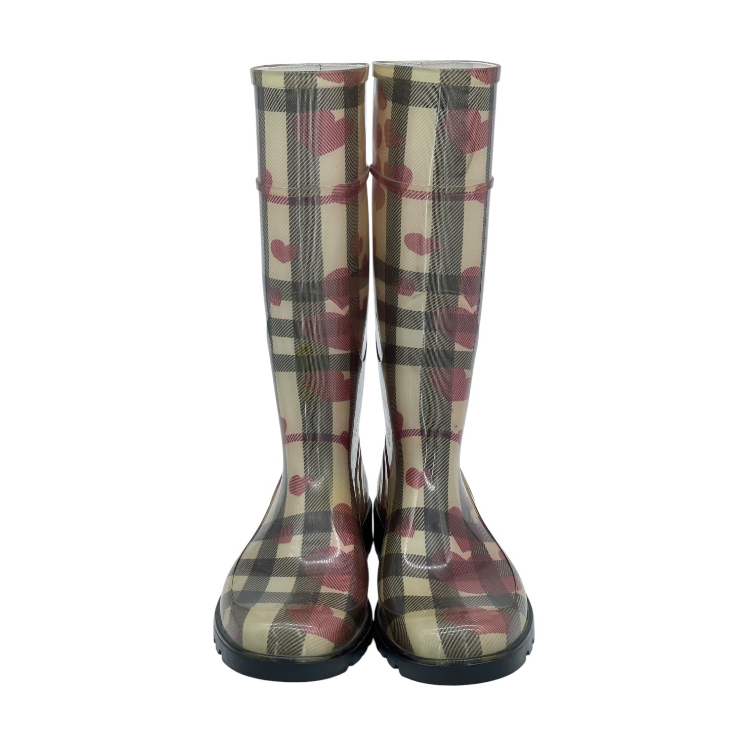 Burberry Heart Beige Rain Boots 41