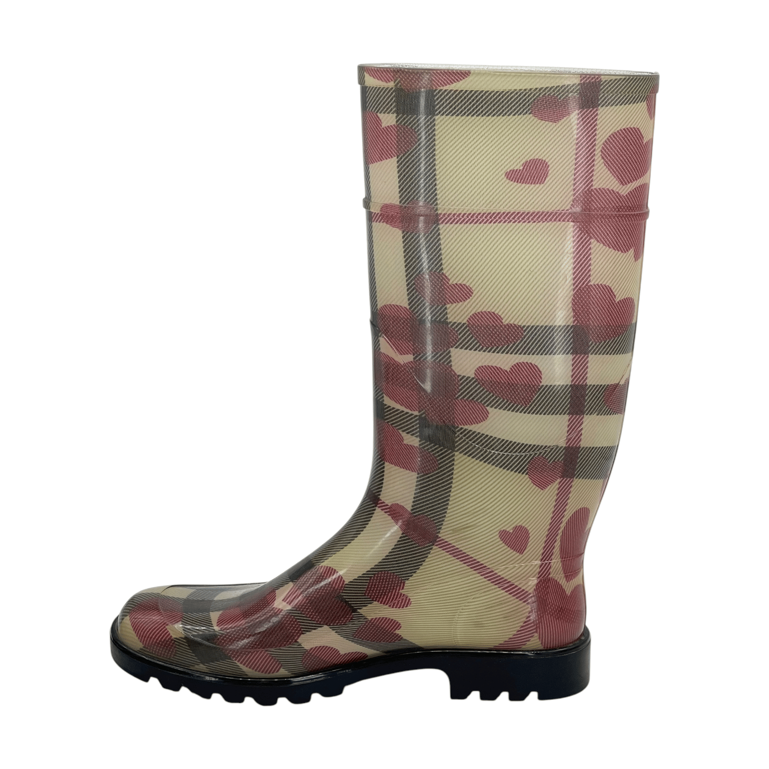 Burberry Heart Beige Rain Boots 41