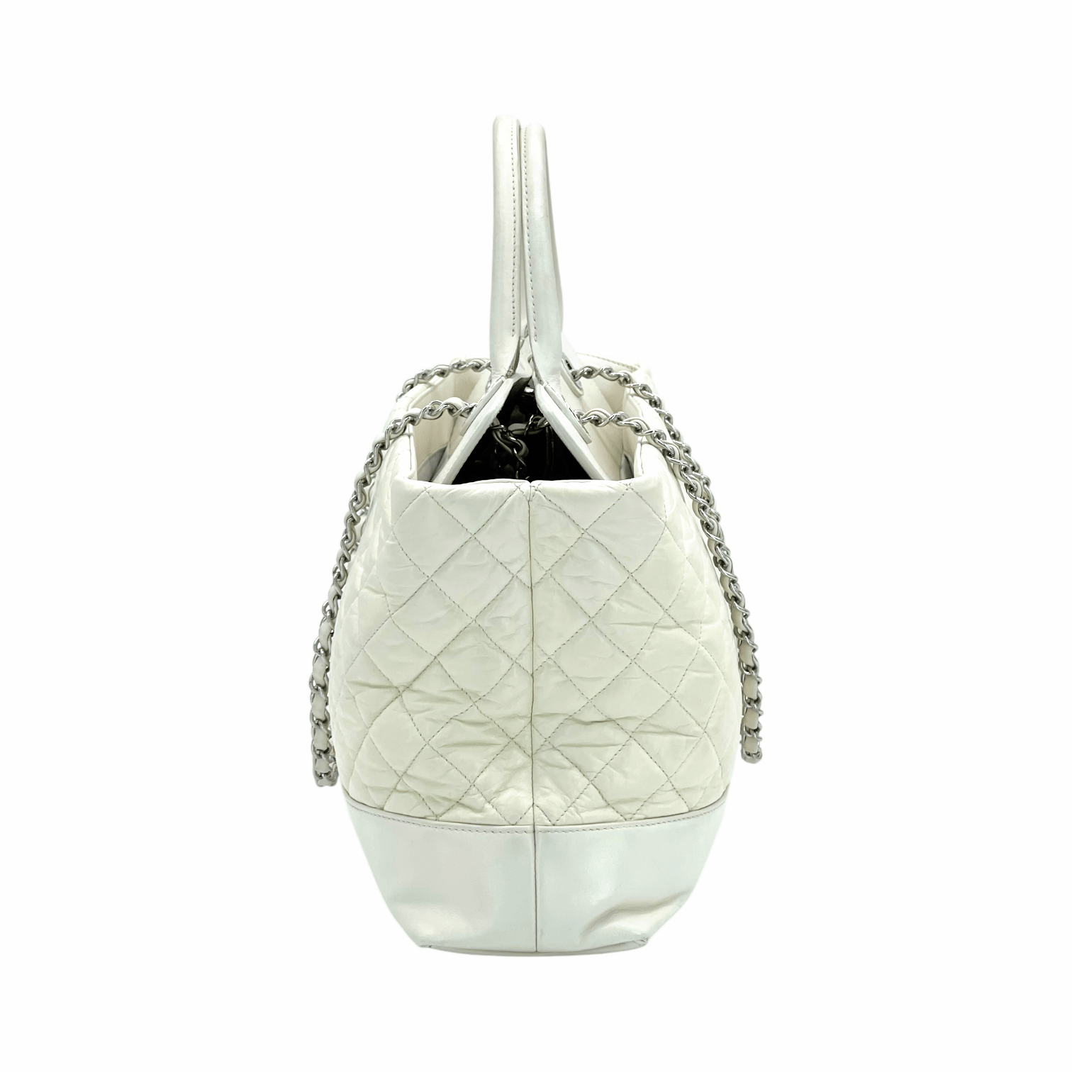 Chanel Aged Calfskin Quilted Be CC Tote Bag