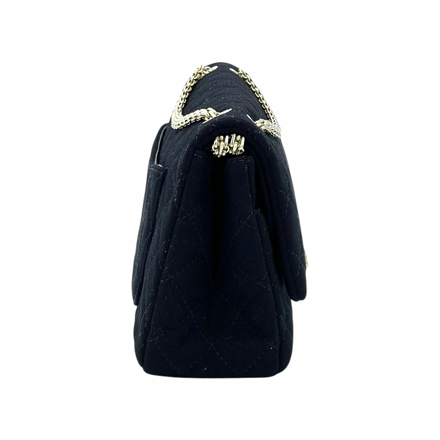 Chanel Black Jersey 2.55 Reissue 226 Double Flap Bag