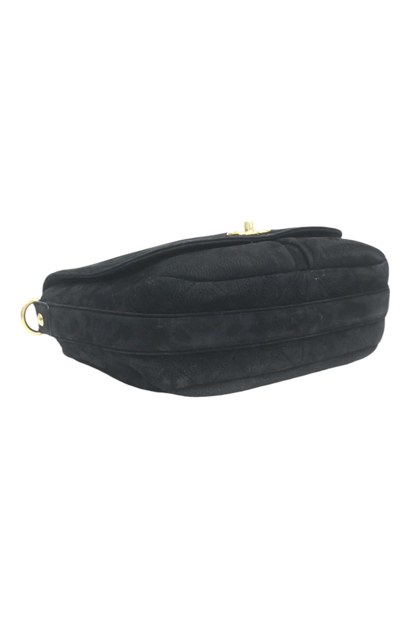 Chanel Black Nubuck Small Rome Messenger Bag