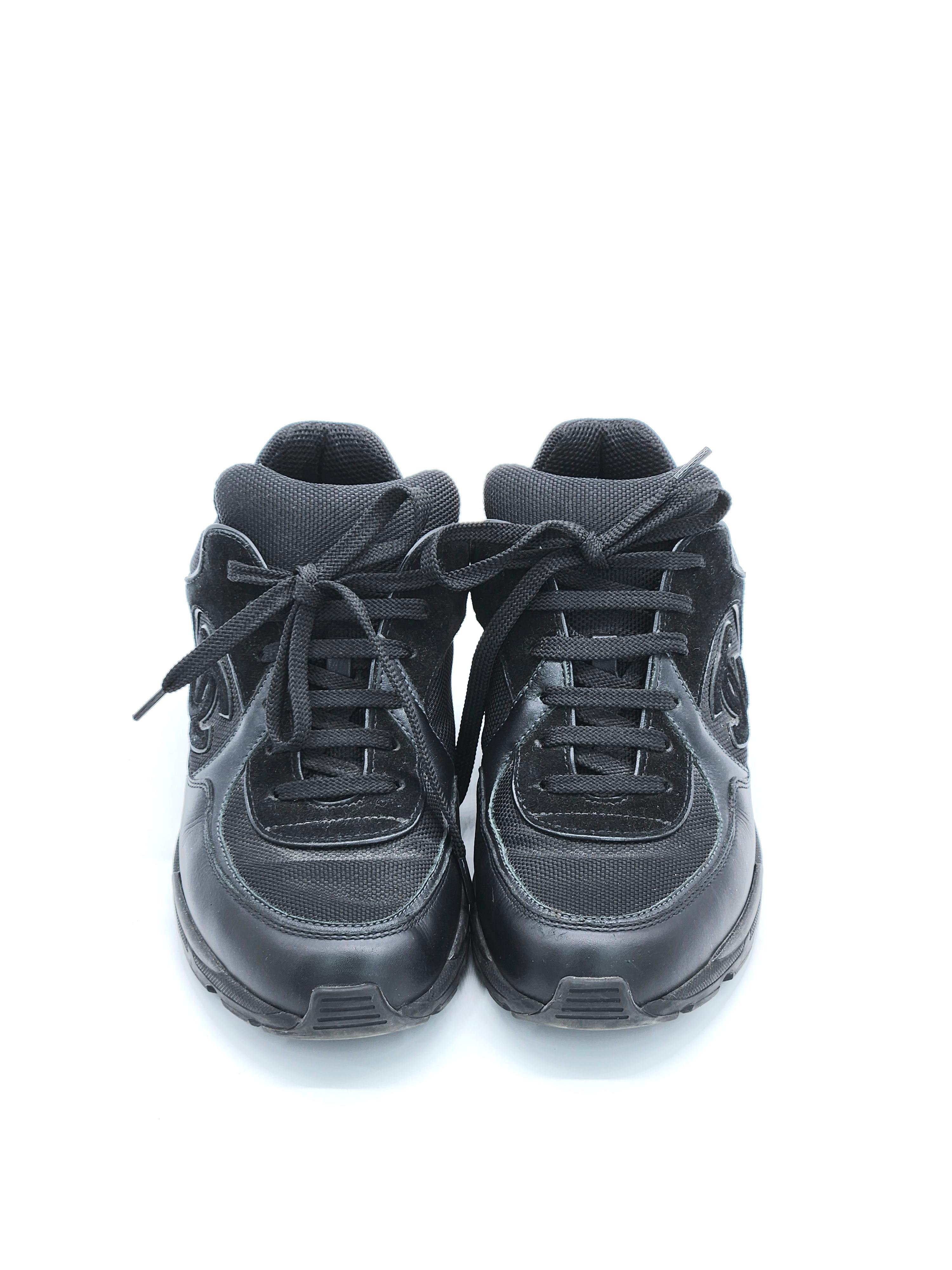 Chanel CC Triple Black Low Top Sneakers 36.5 Fiyat