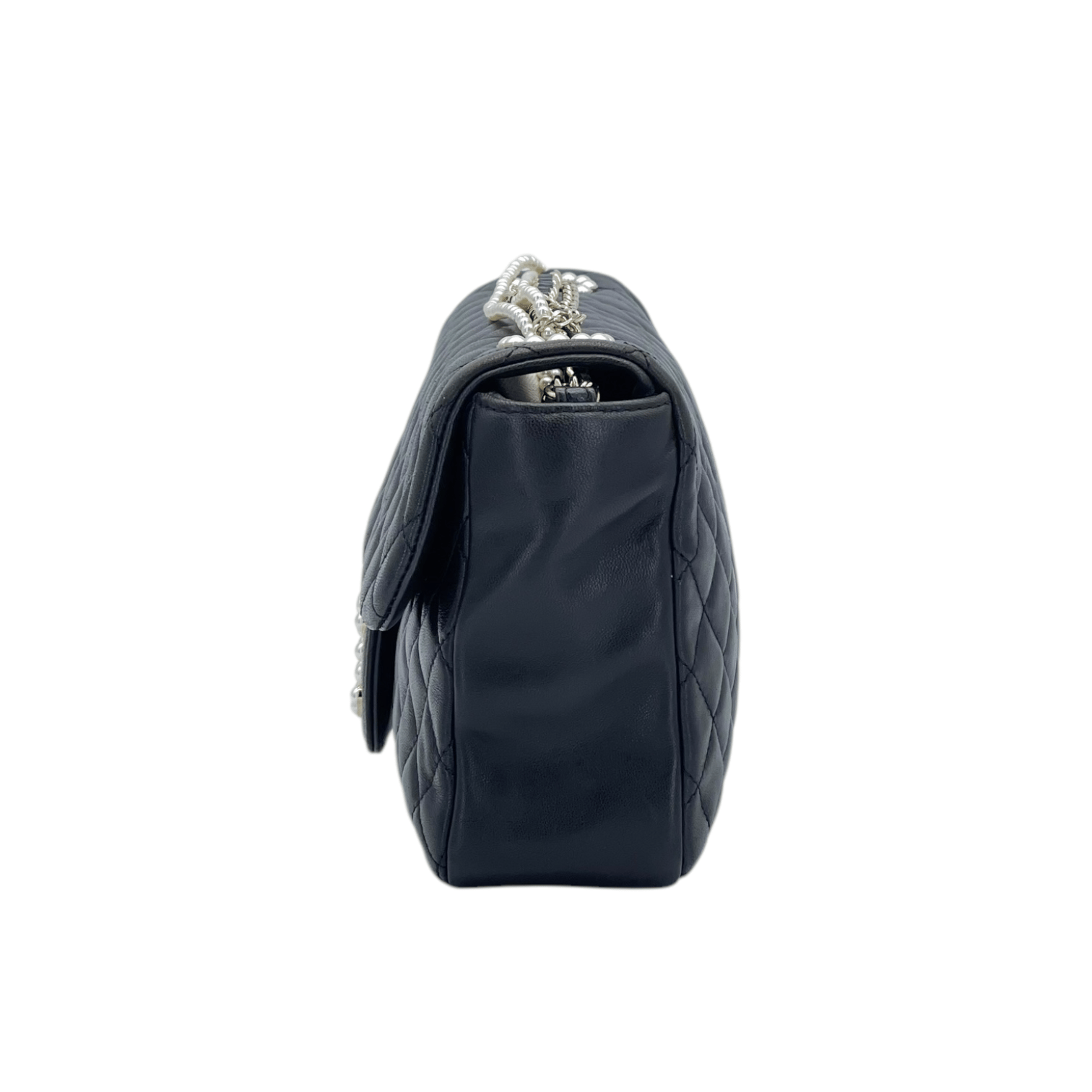 Chanel Limited Edition Westminster Pearl Chain Quilted Lambskin Flap Bag