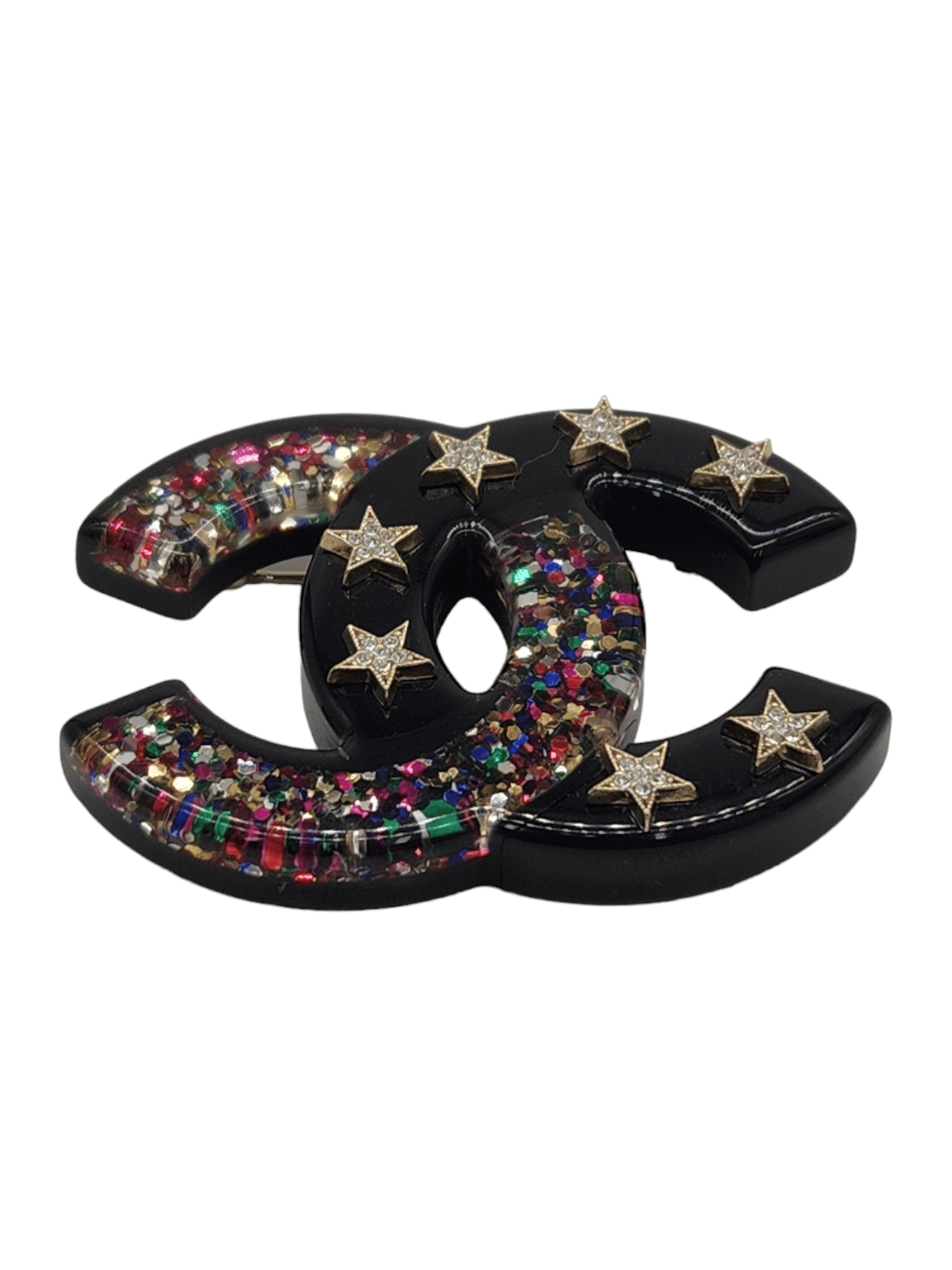 Chanel Lucite CC Pin Brooch