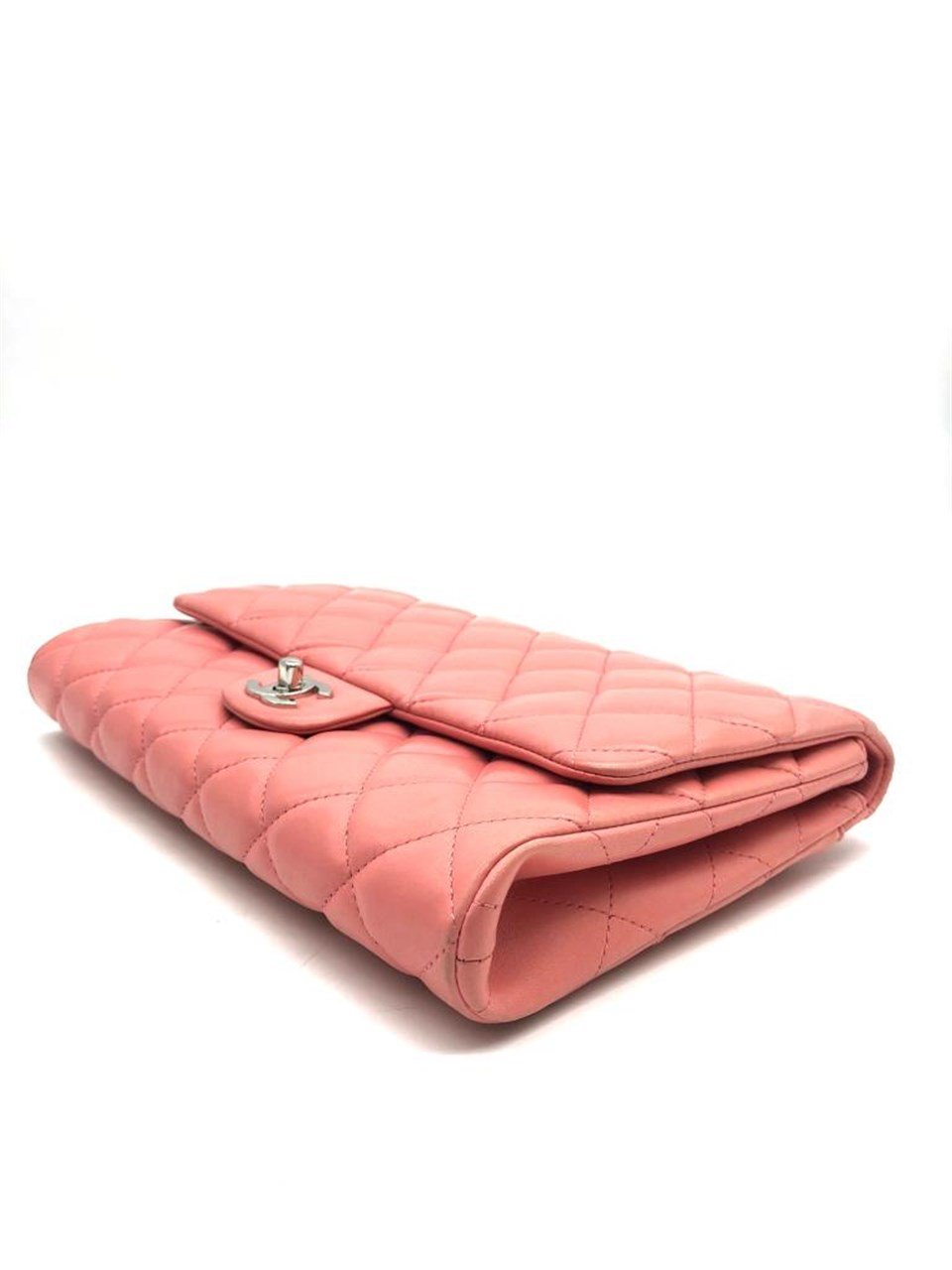Orijinal İkinci El Chanel Pink Quilted Lambskin Large Single Flap Bag  Deluxe Seconds