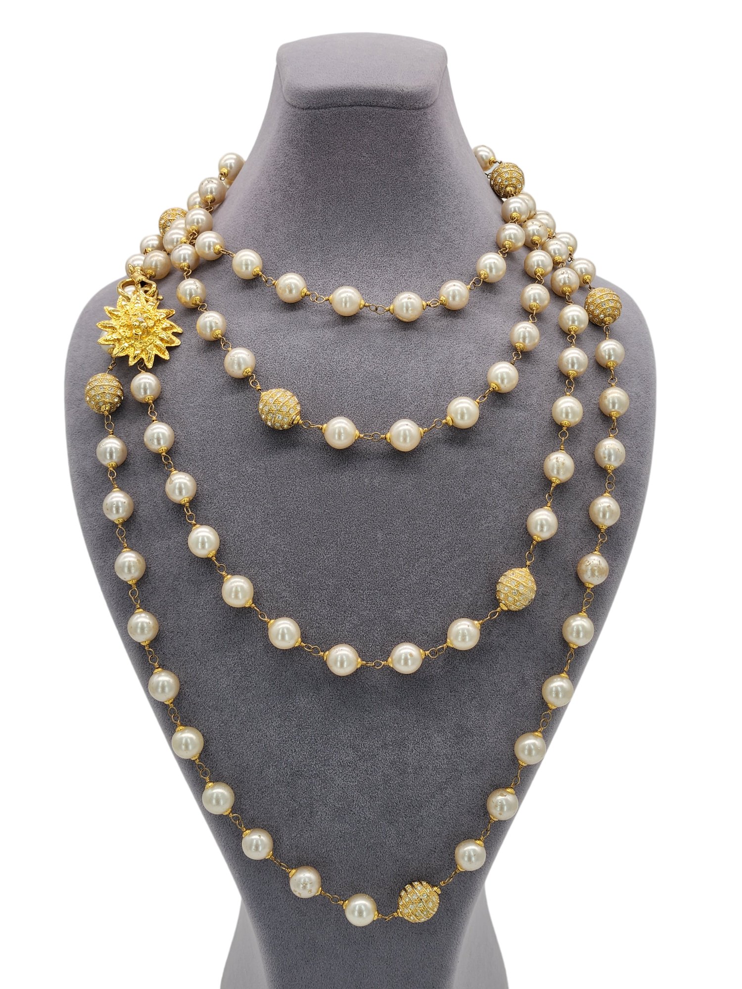 Long chanel necklace best sale