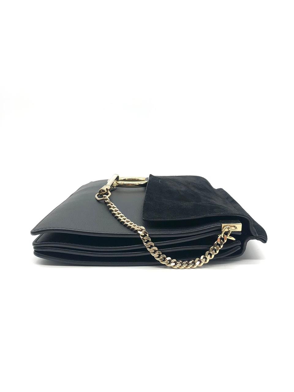 Chloe Black Leather Shoulder Bag Deluxe Seconds'ta