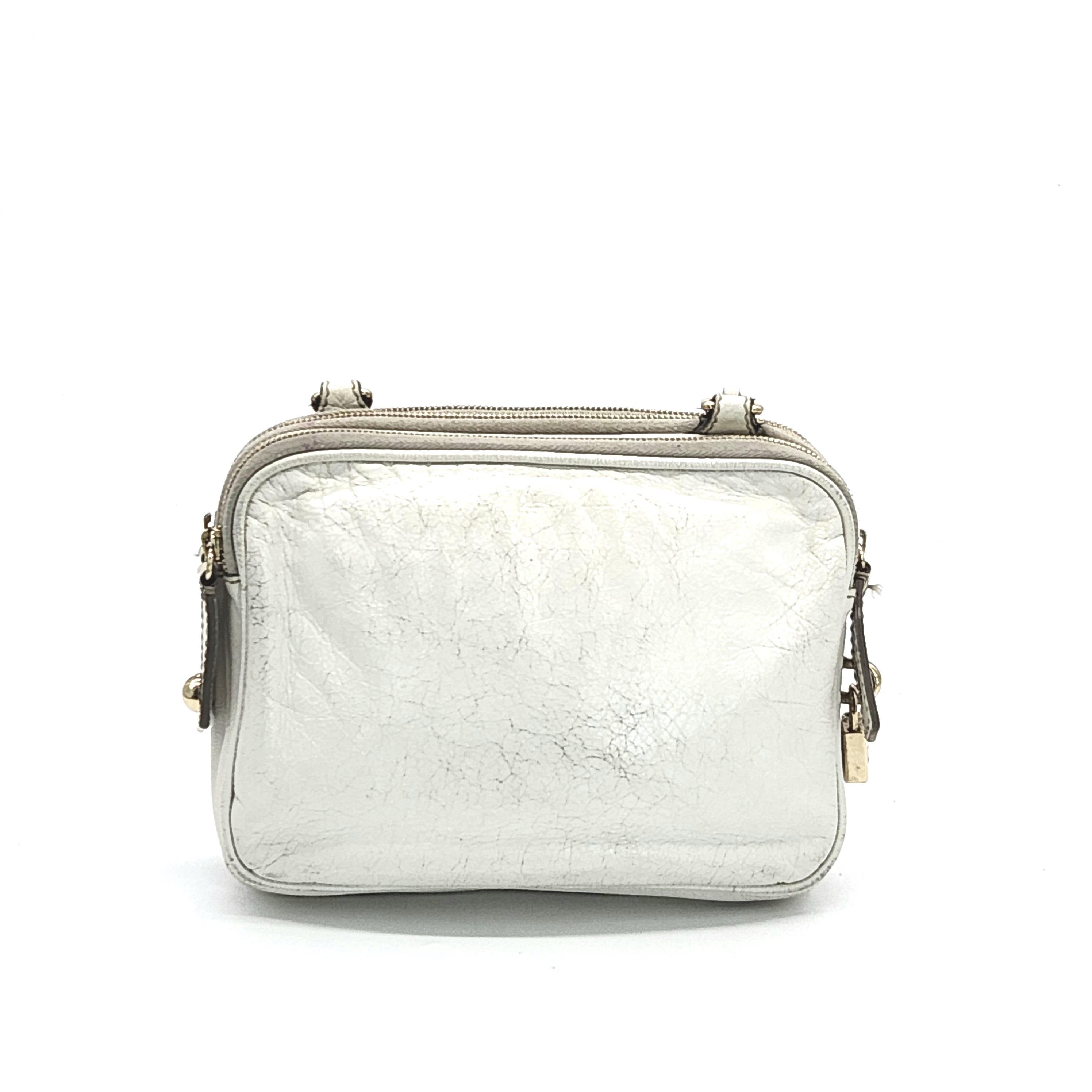 Dolce Gabbana White Leather Lily Bag