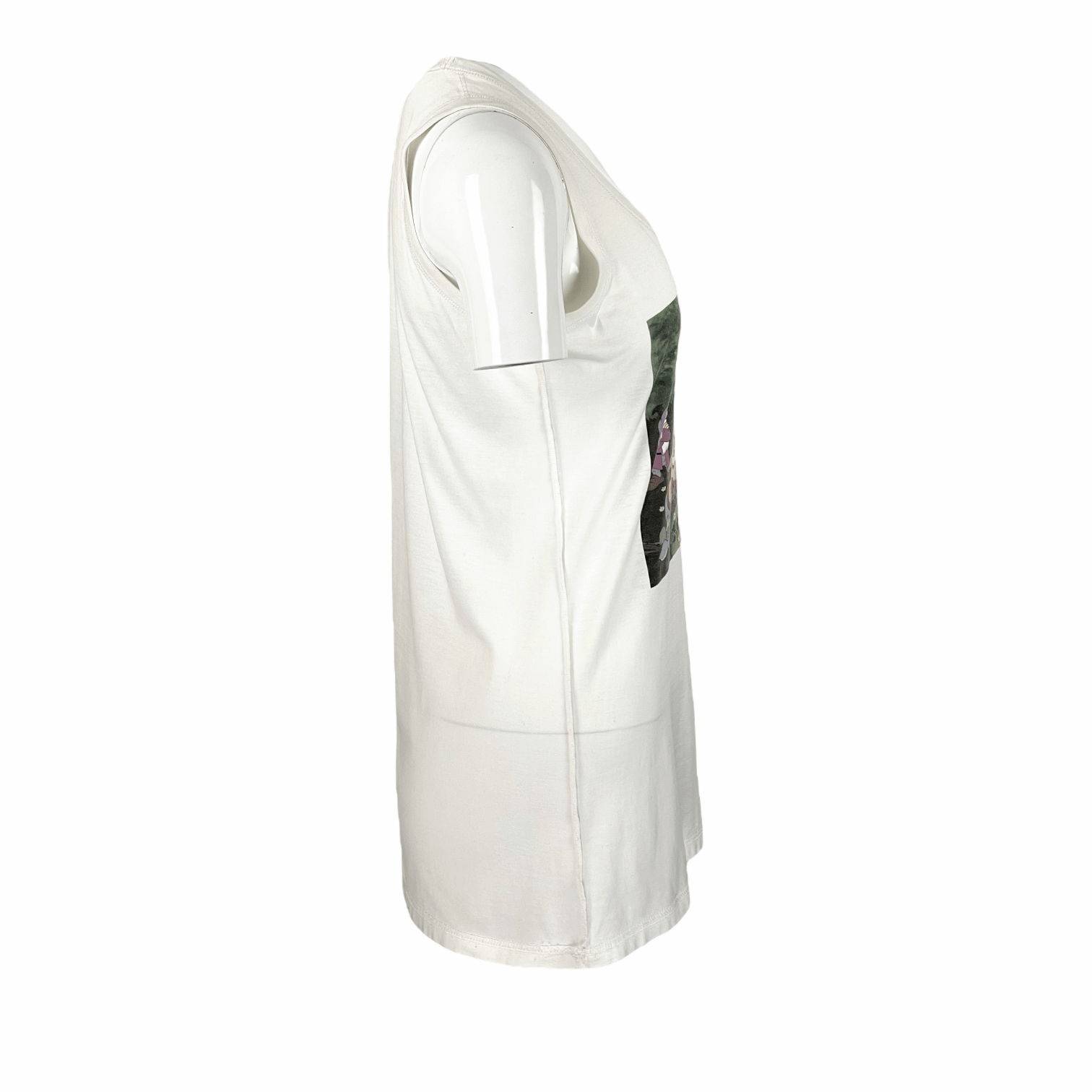 Dolce Gabbana White Print Sleeveless  IT40