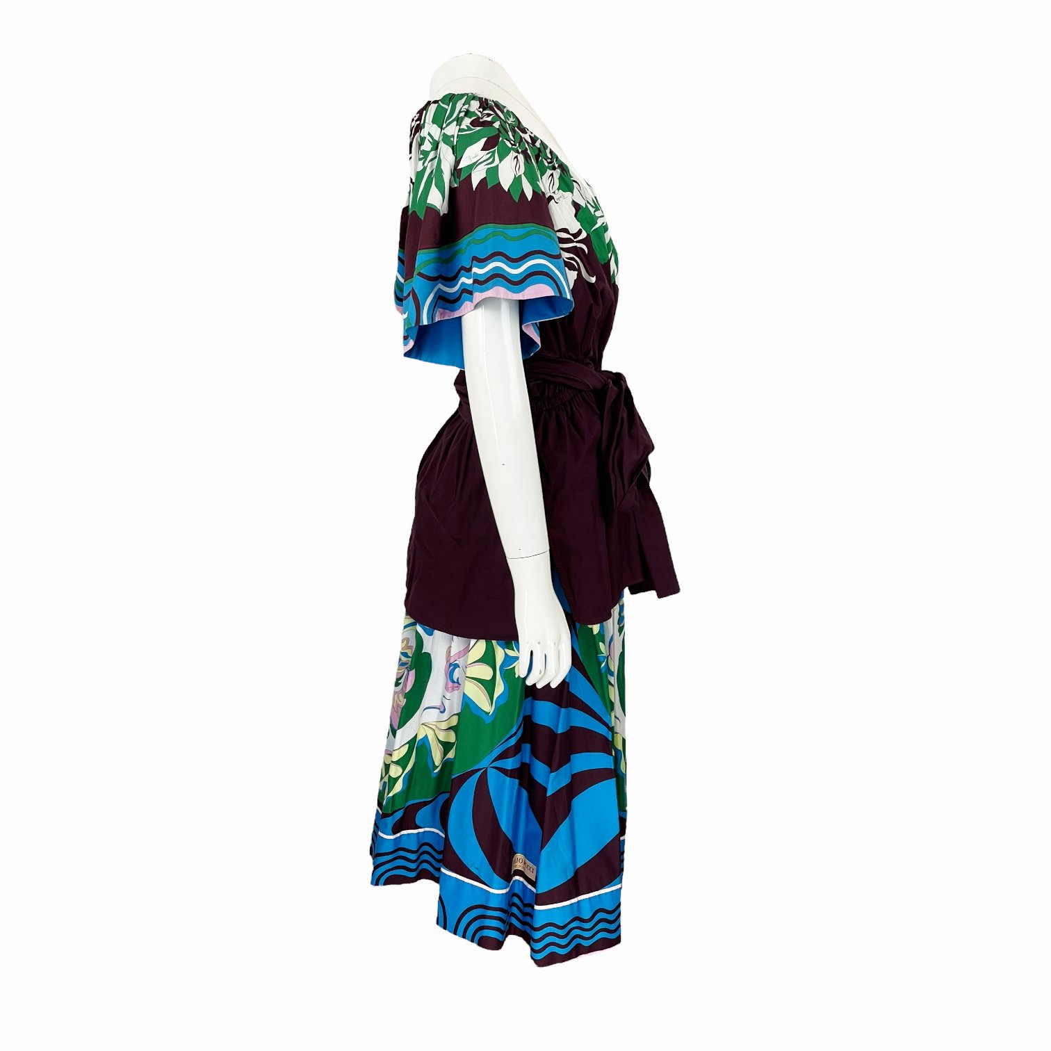 Emilio Pucci Multicolor Blouse IT42 Skirt IT42