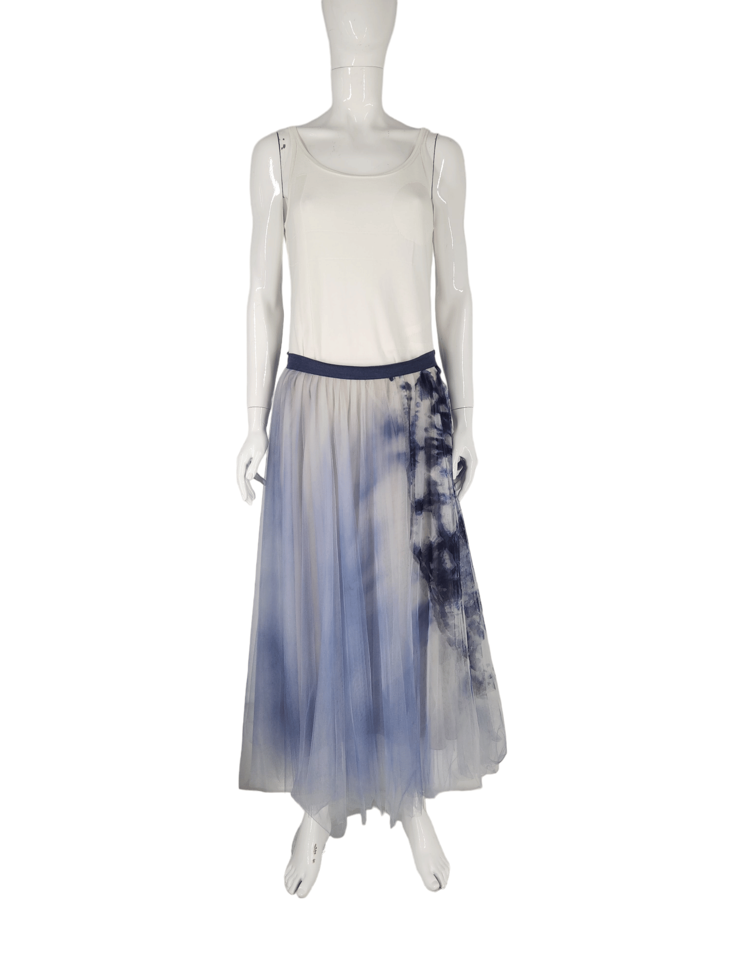 Fabiana Filippi Tie Dye Print Tulle Midi Skirt IT44