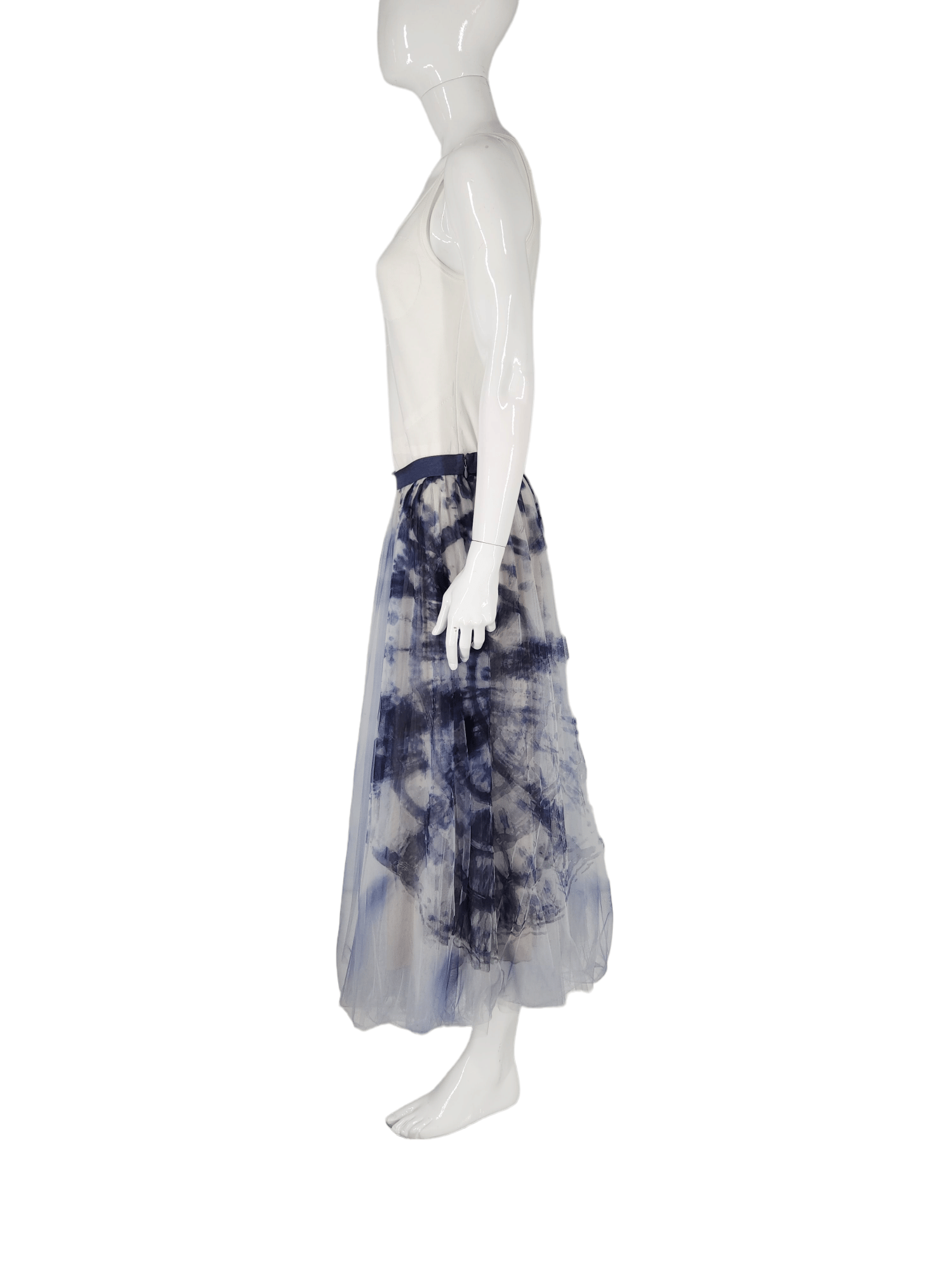 Fabiana Filippi Tie Dye Print Tulle Midi Skirt IT44