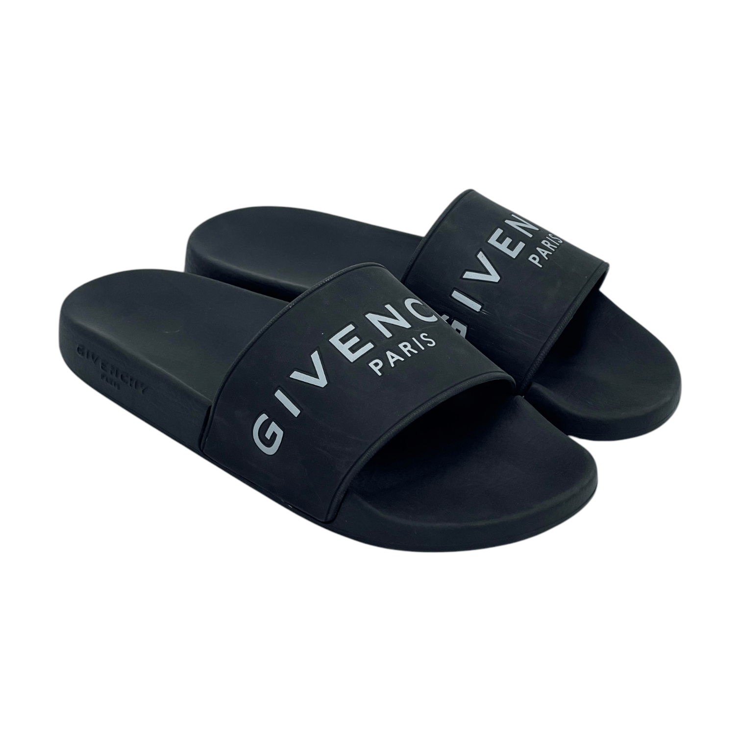 Givenchy Black Logo Print Slides 37