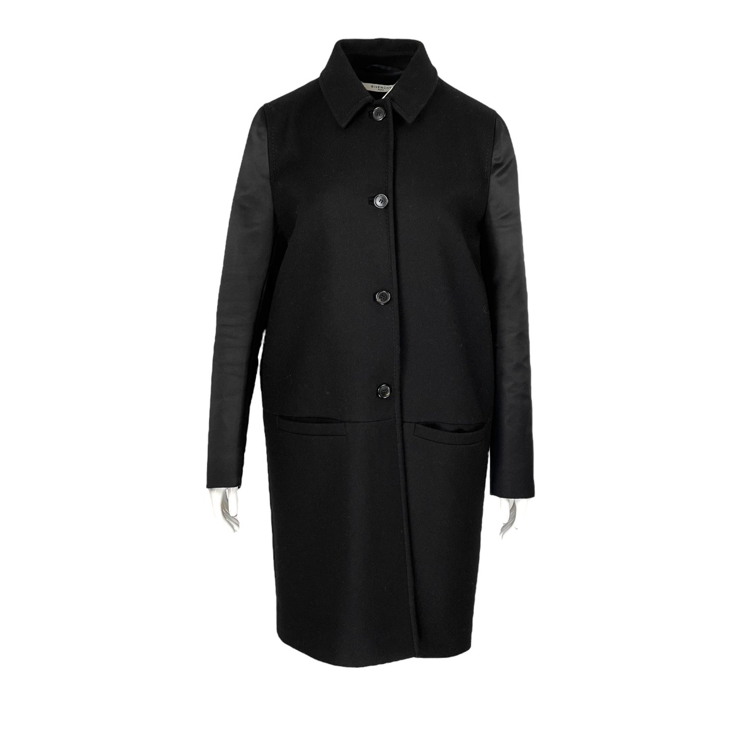 Givenchy Black Wool Coat IT40