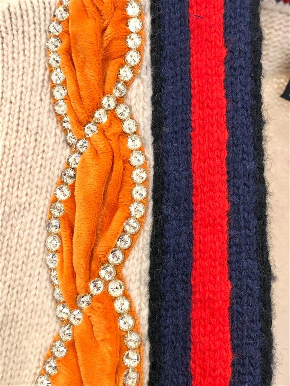 Gucci Beige Stone Detail Cardigan S