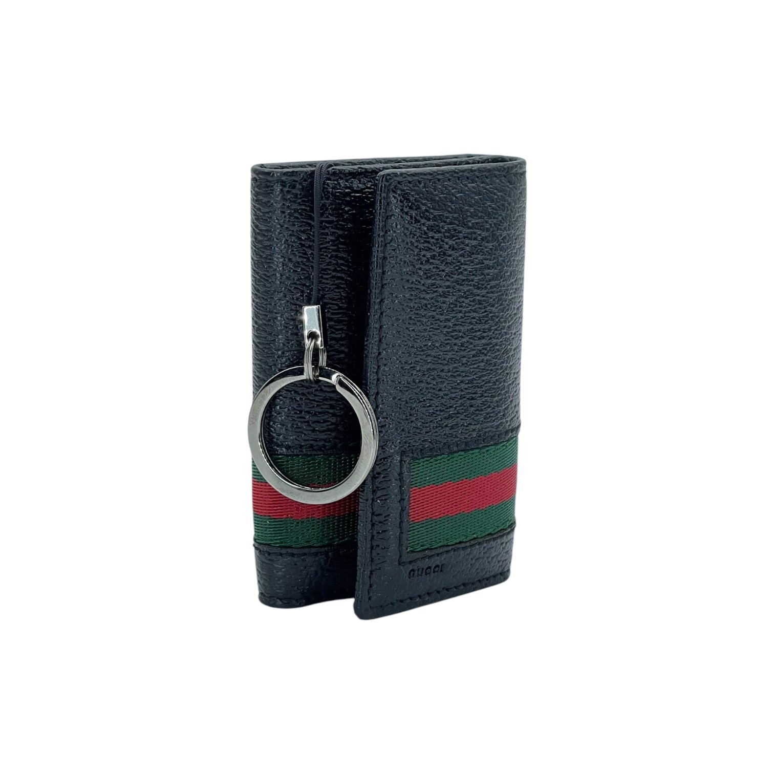 Gucci Black Leather 6 Key Case