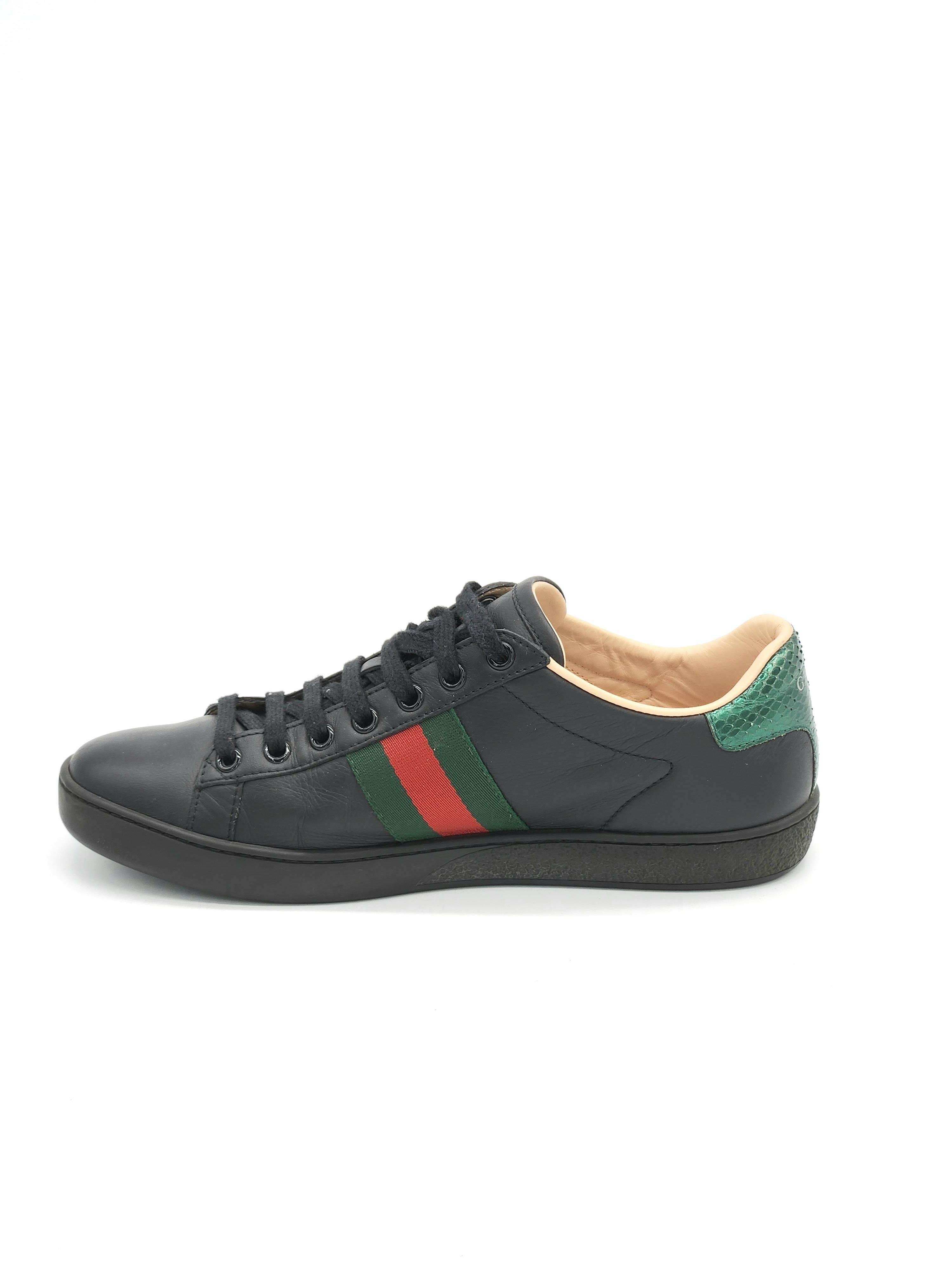 Gucci black snake shoes hot sale