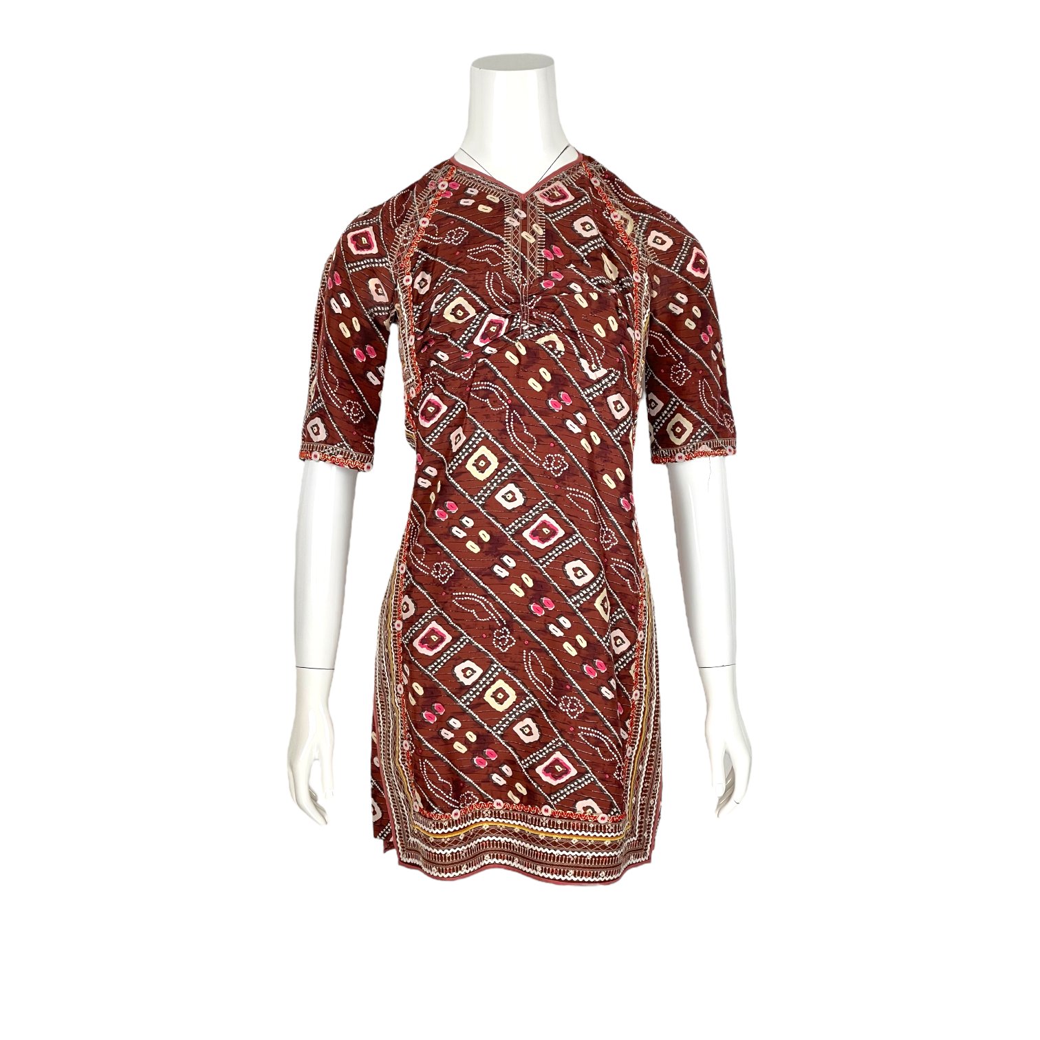 Isabel Marant Burgundy Silk Dress 38