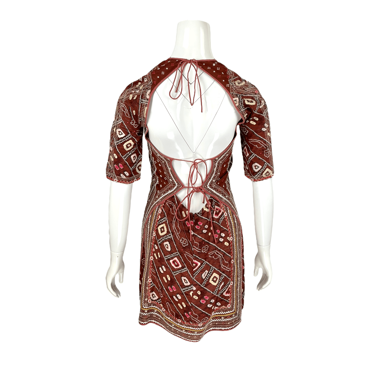 Isabel Marant Burgundy Silk Dress 38