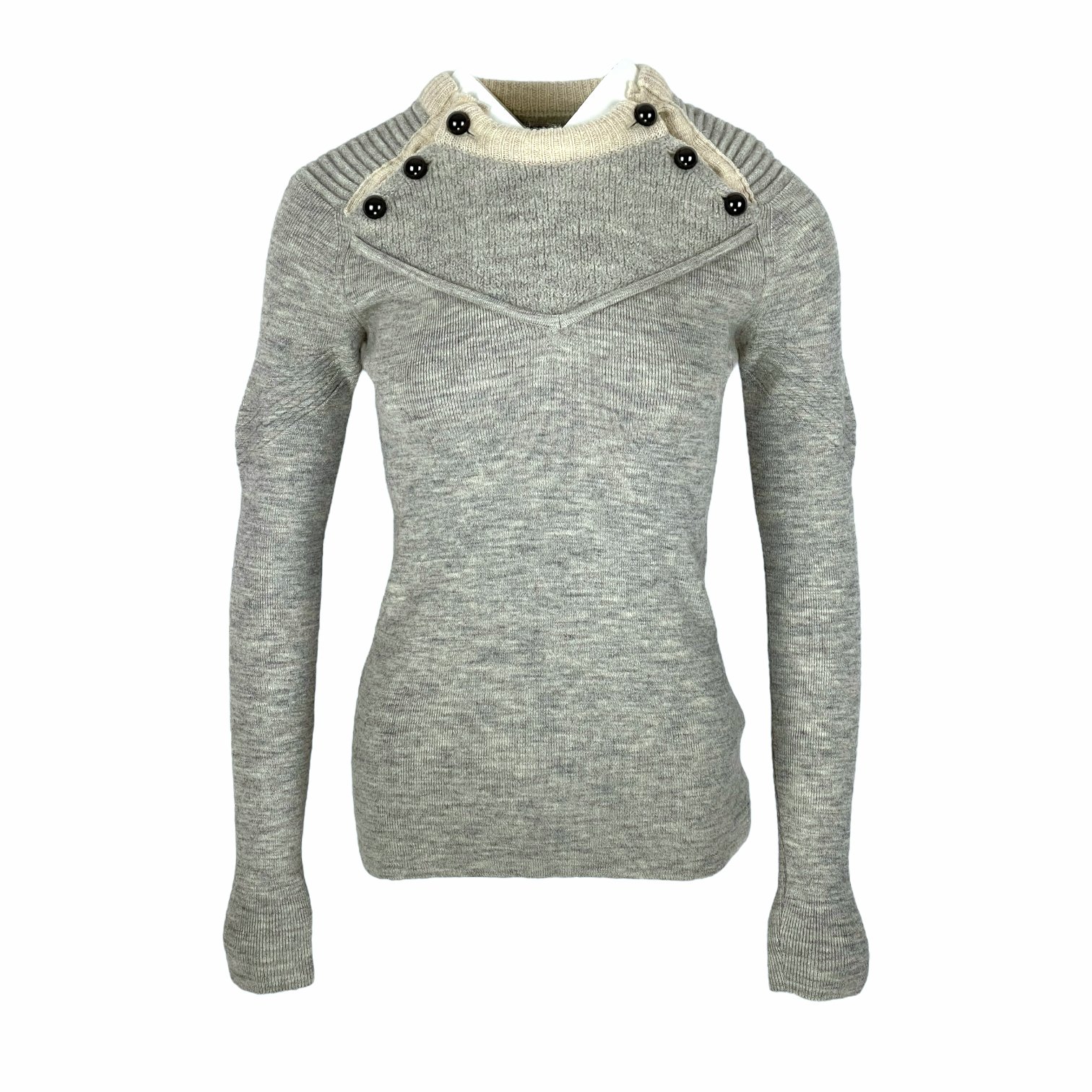 Isabel Marant Grey Button Details Jumper 36