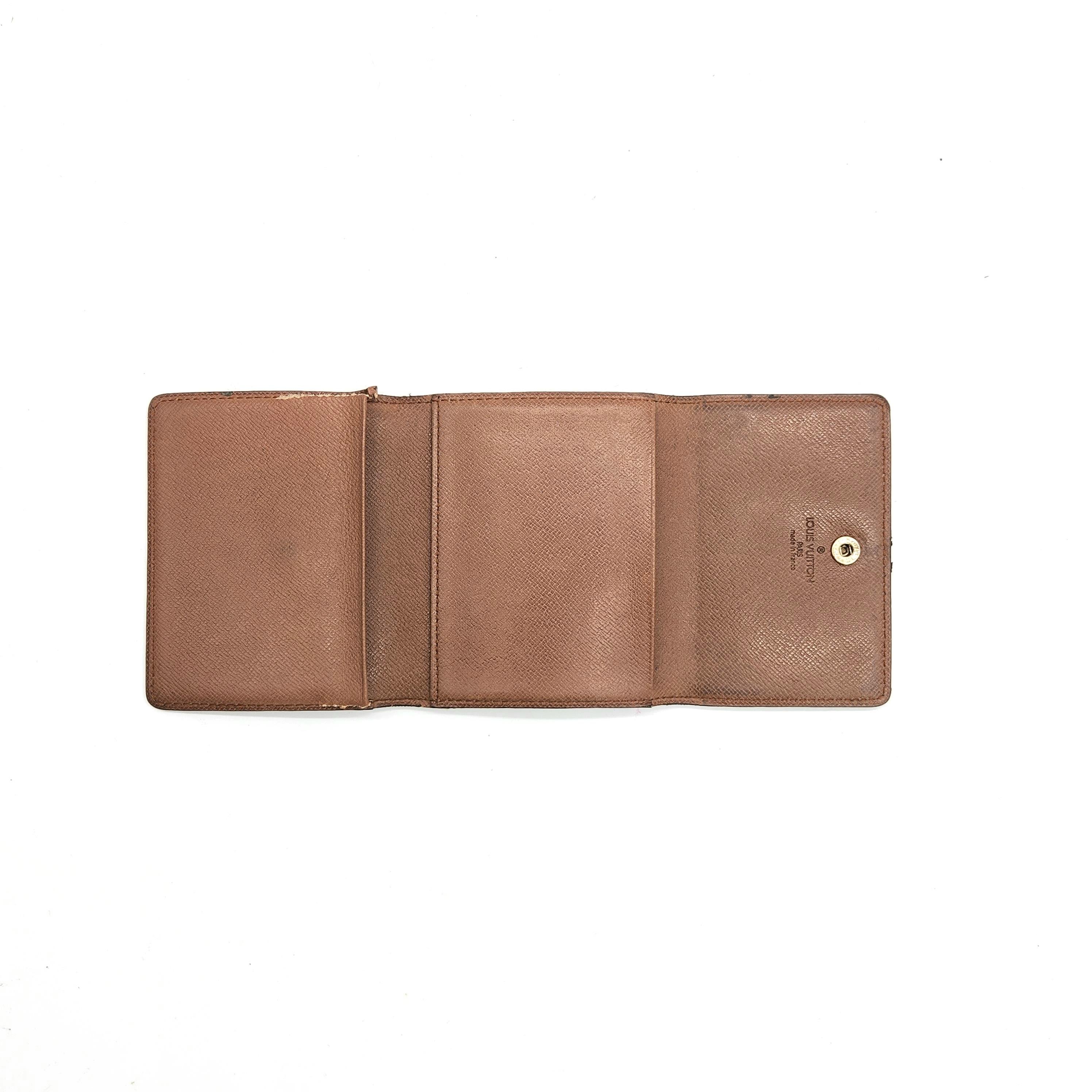 Monogram card wallet top