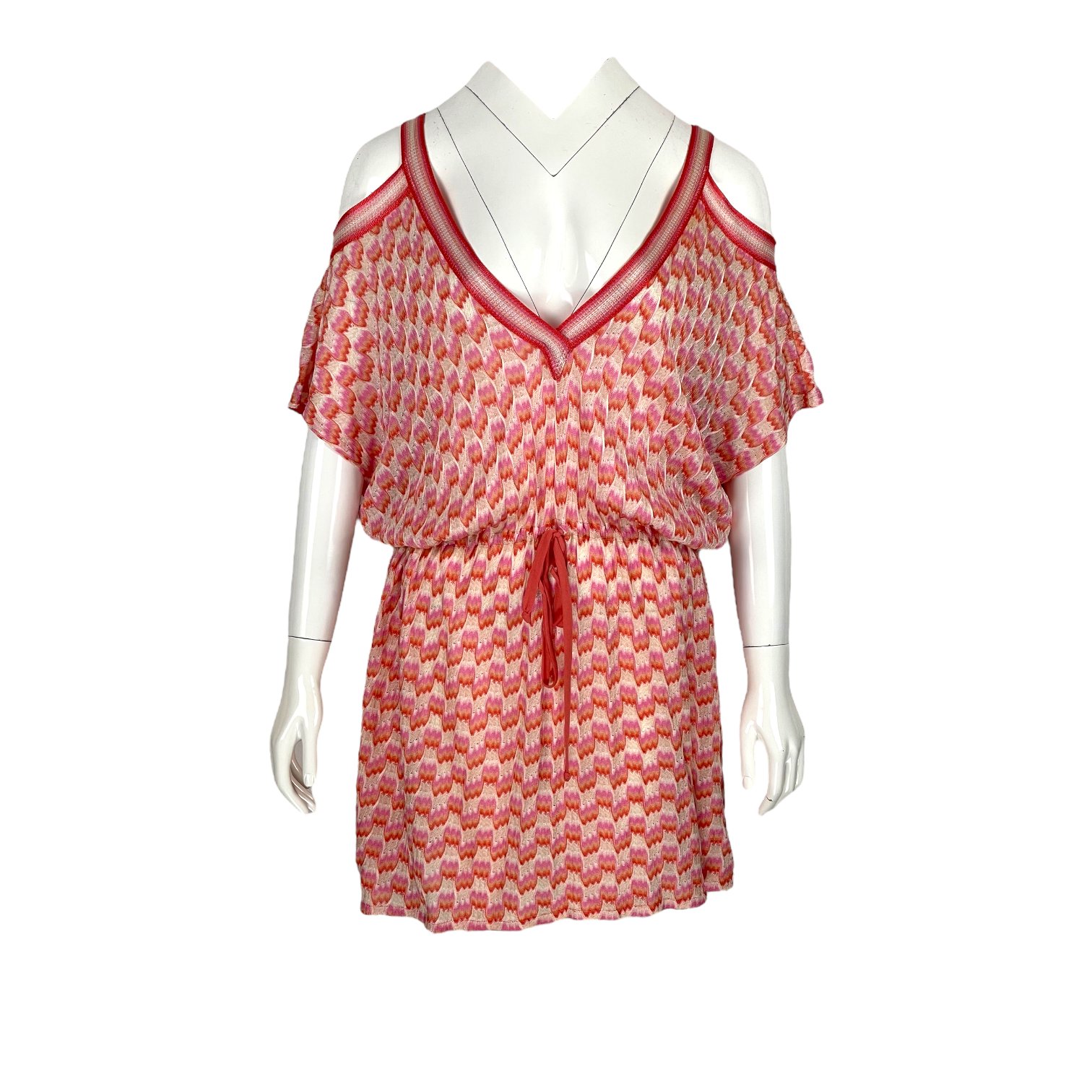 Missoni Mare Pink White Viscose Coverups IT42