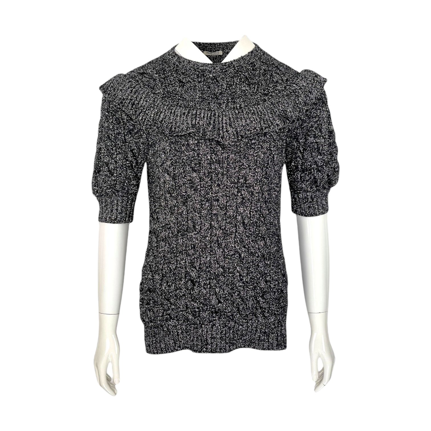 Miu Miu Black Glitter Knitwear IT38