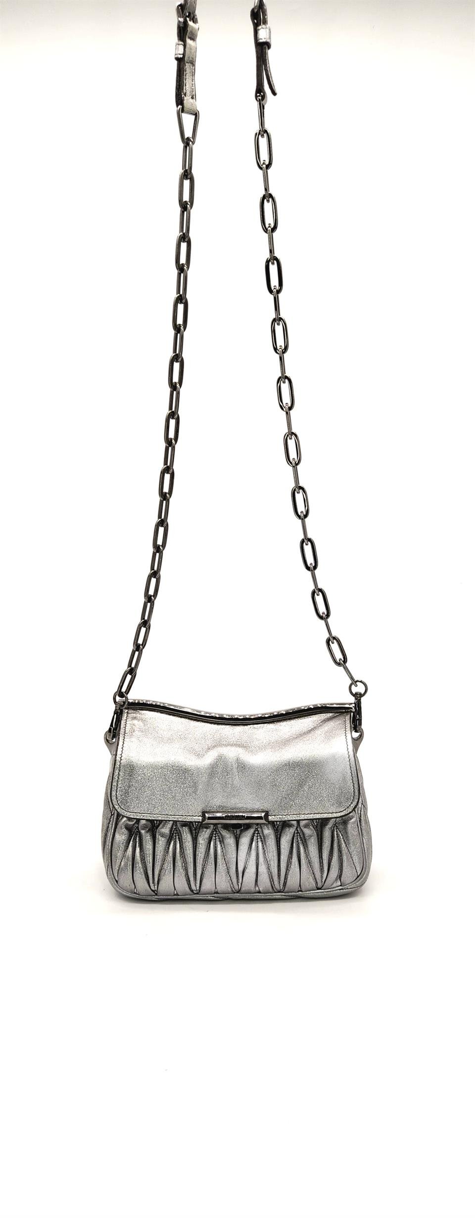 Cross body bag silver chain on sale