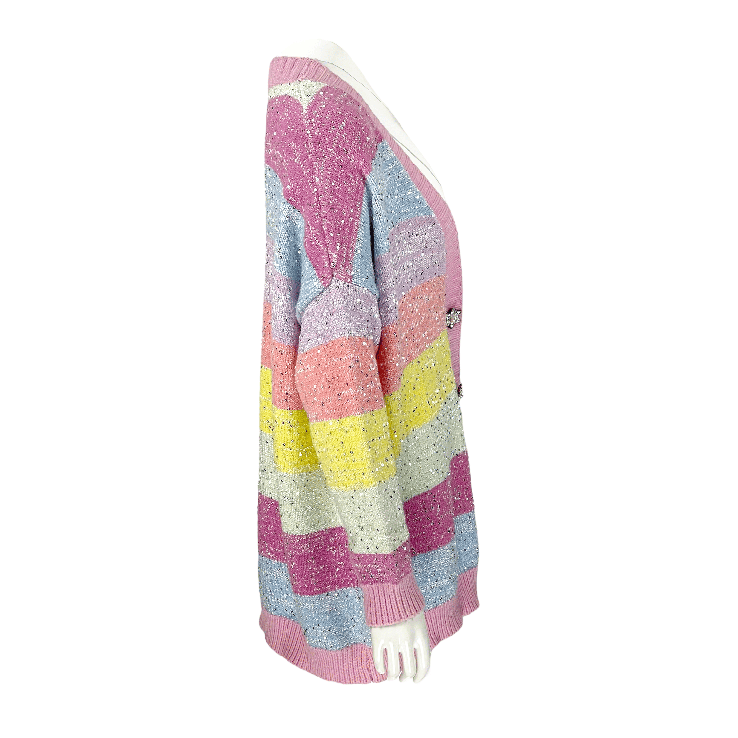 Olivia Rubin Mika Pink Cardigan XS