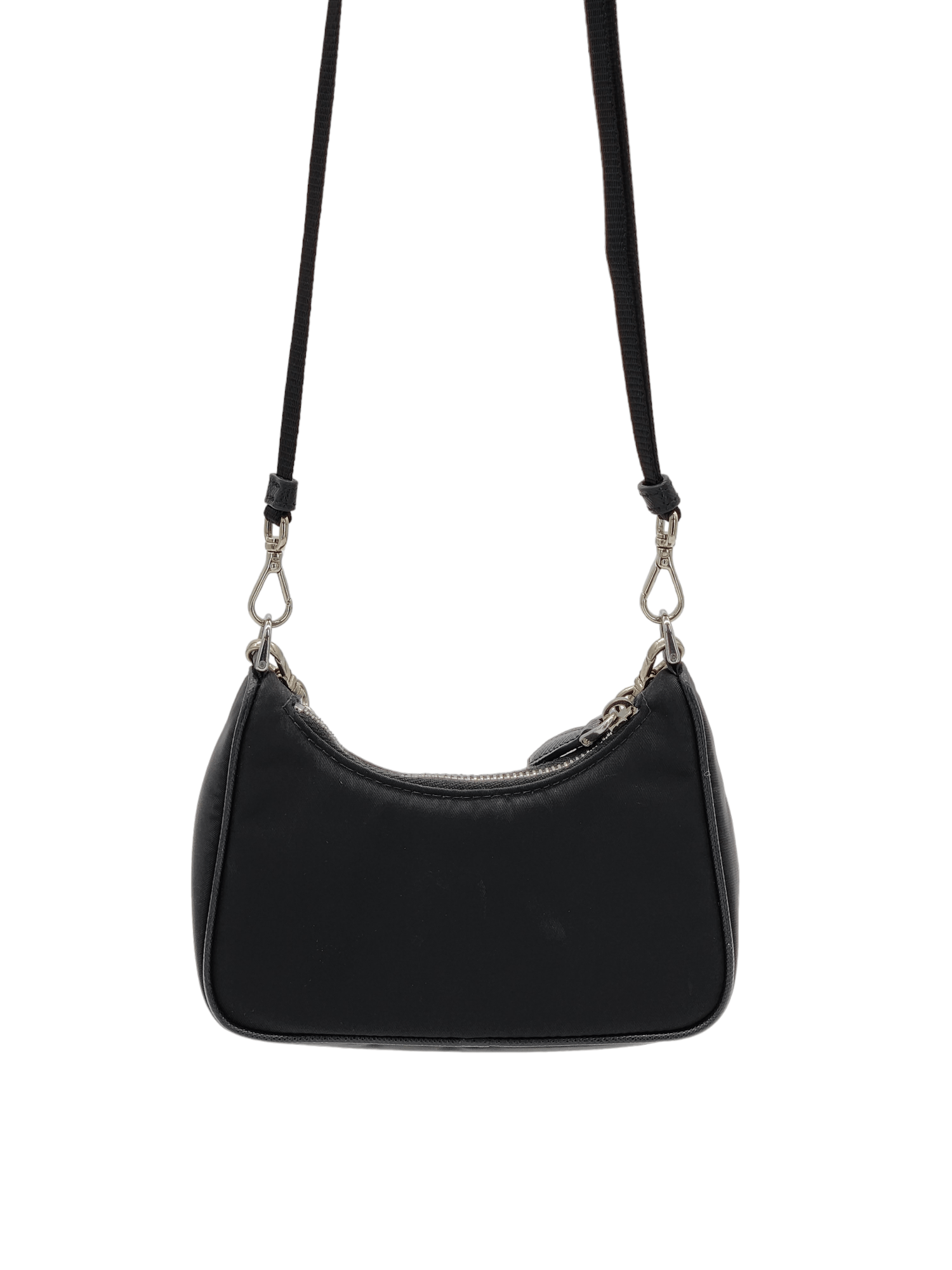 Prada Black Nylon Chain Mini Shoulder Bag