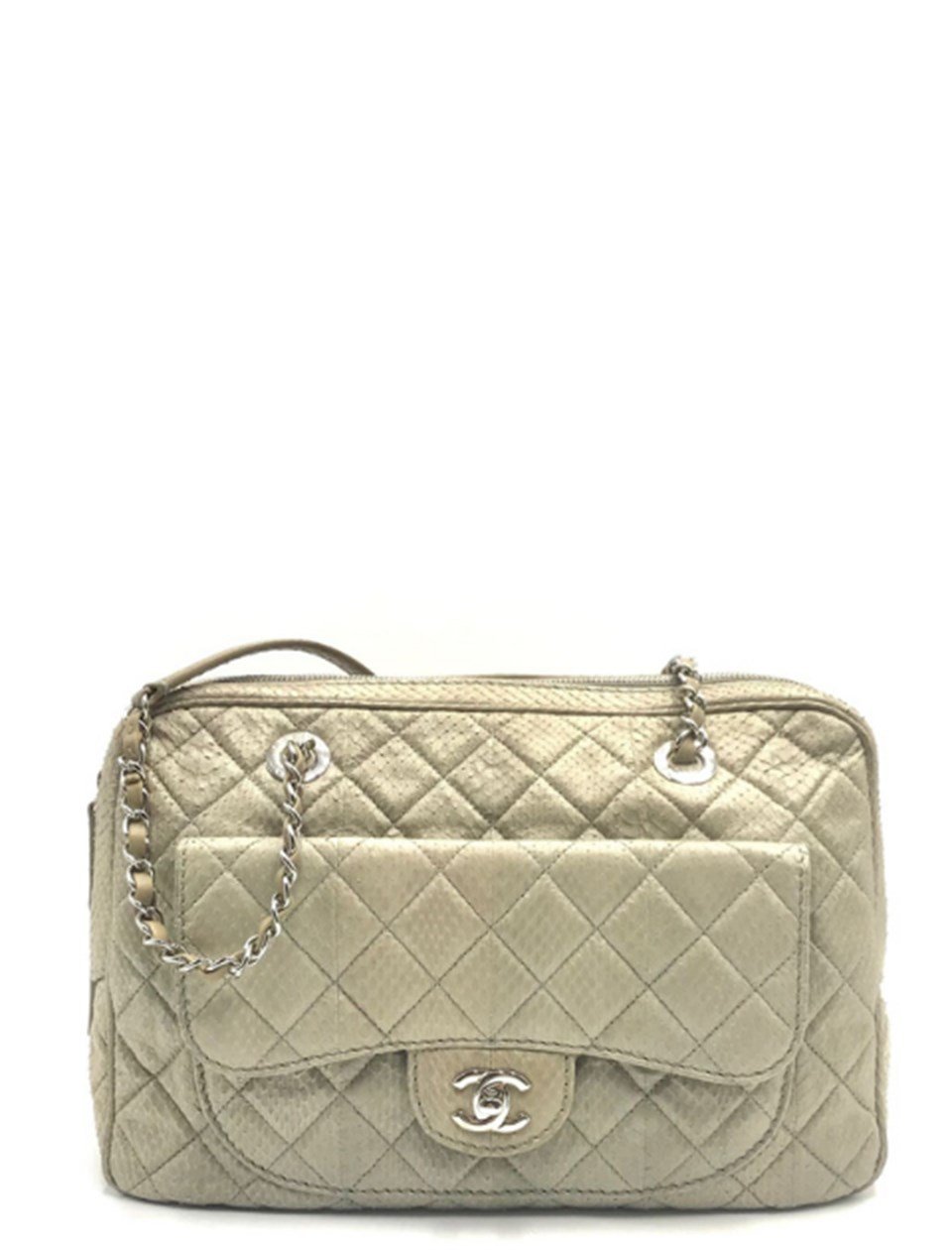 Chanel Python Quilted Large Paradoxal Camera Case Beige Bag Fiyat