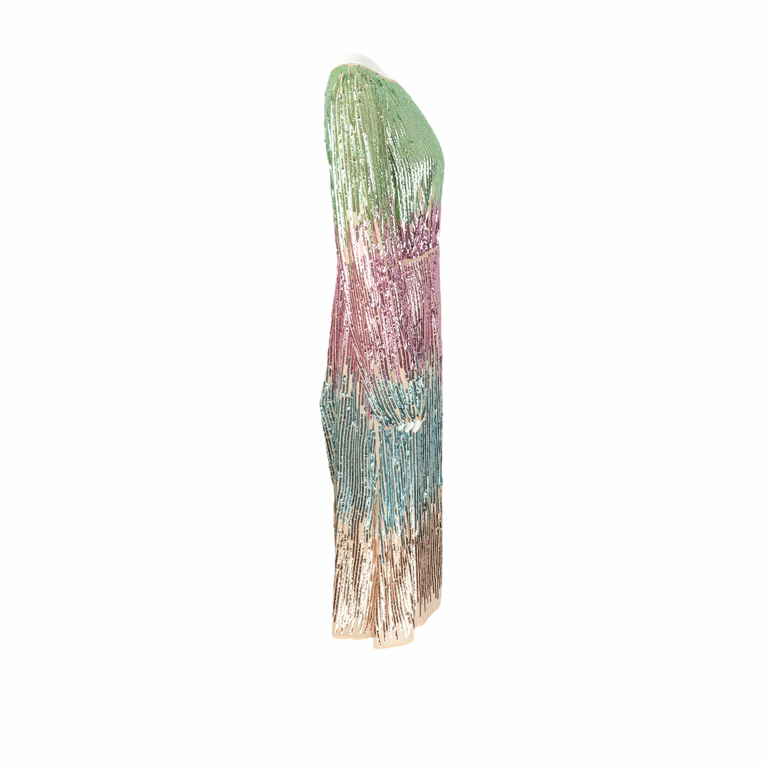 Rixo Ombre Sequin Dress L